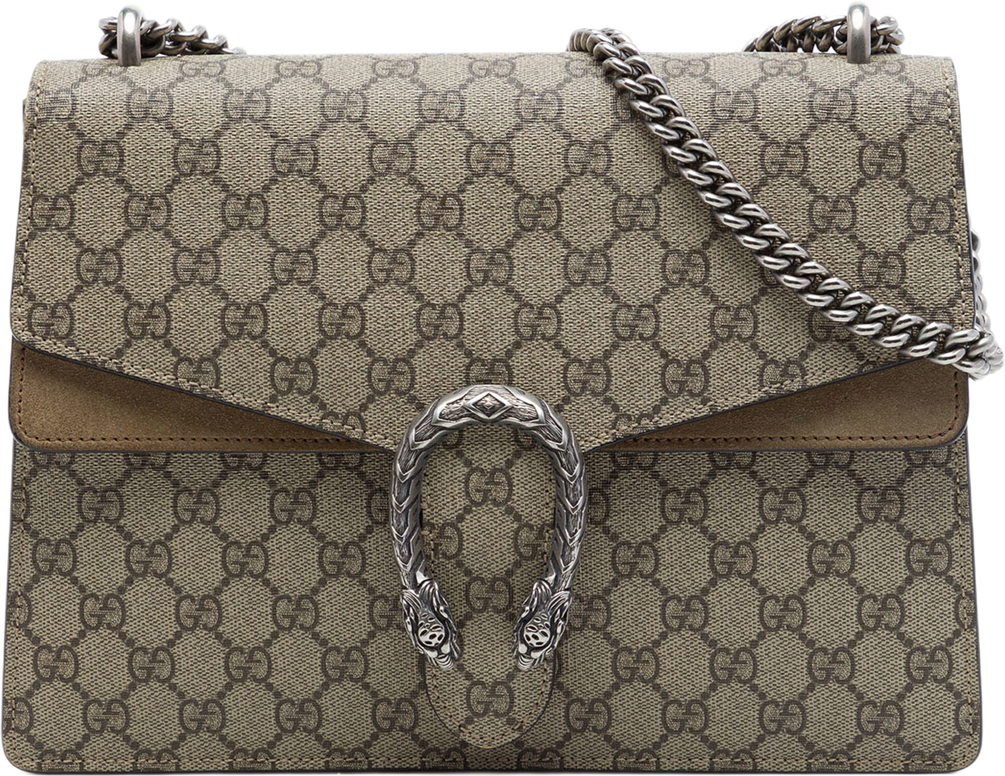 Gucci Medium Gg Supreme Dionysus Shoulder Bag, från Luxclusif, i färgen beige. Klicka för att öppna bilden i stort format