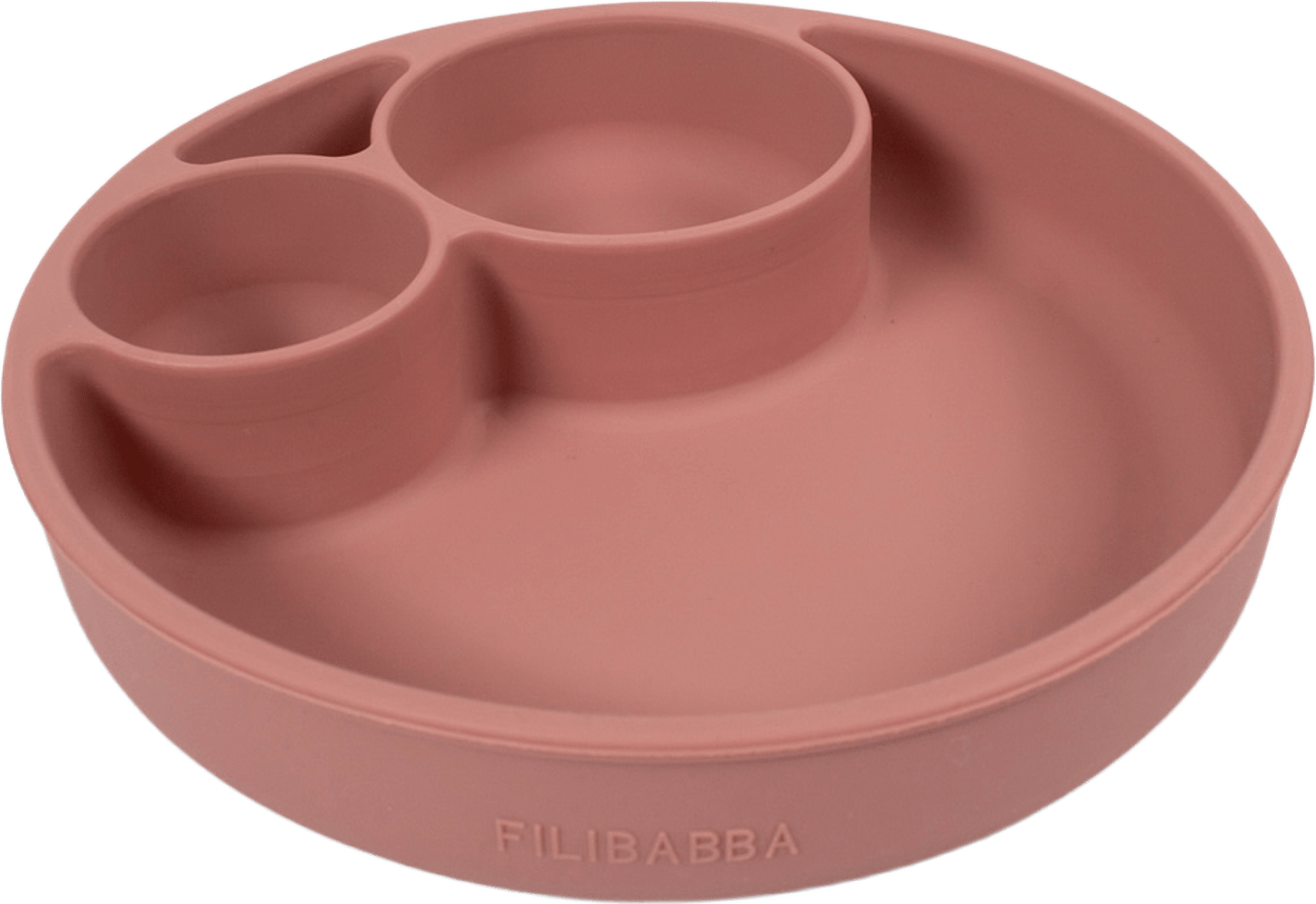 Silicone Divided Plate, från Filibabba, i färgen rose. Klicka för att öppna bilden i stort format