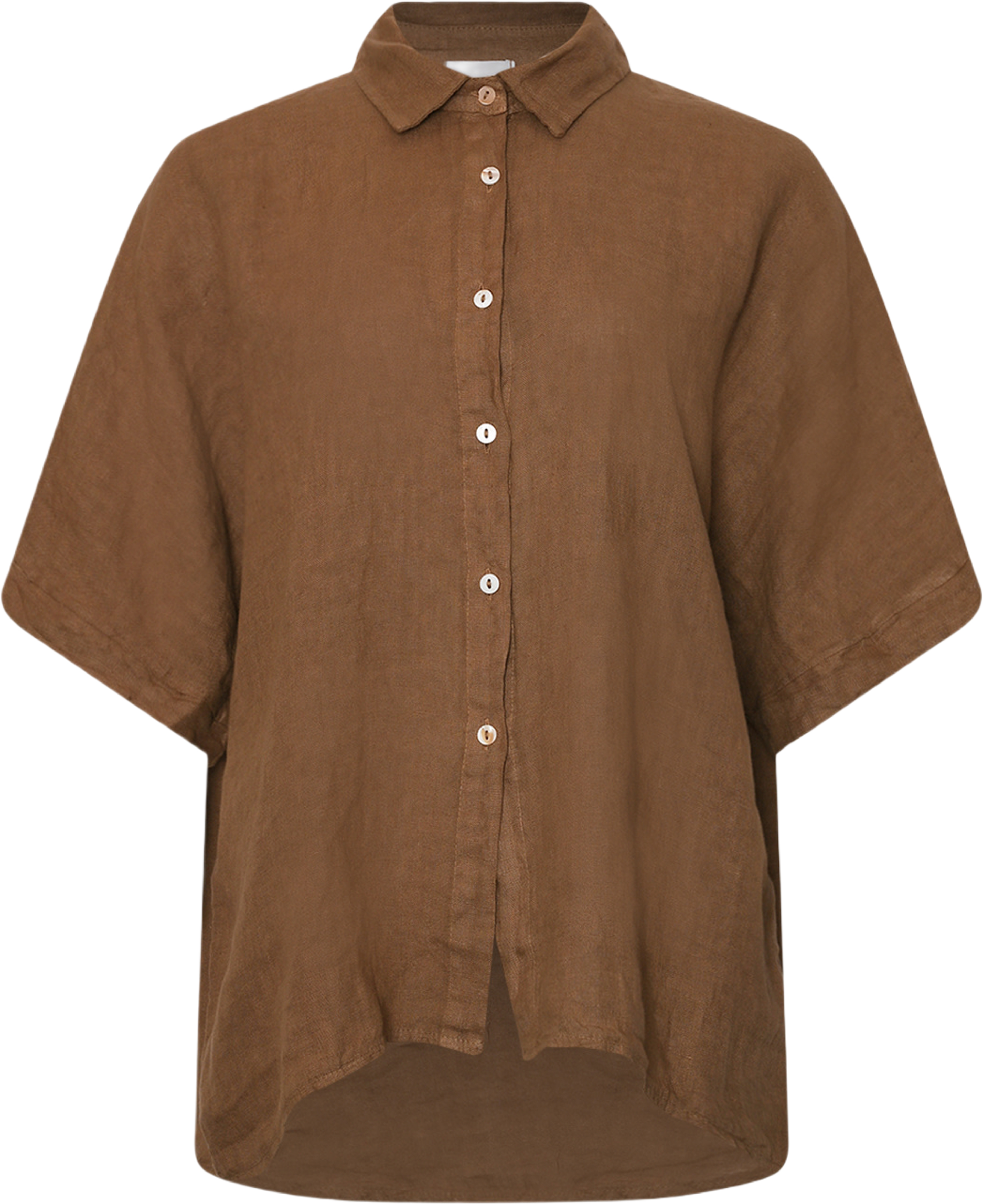 Abbi, Shirt, Linen - Light Brown