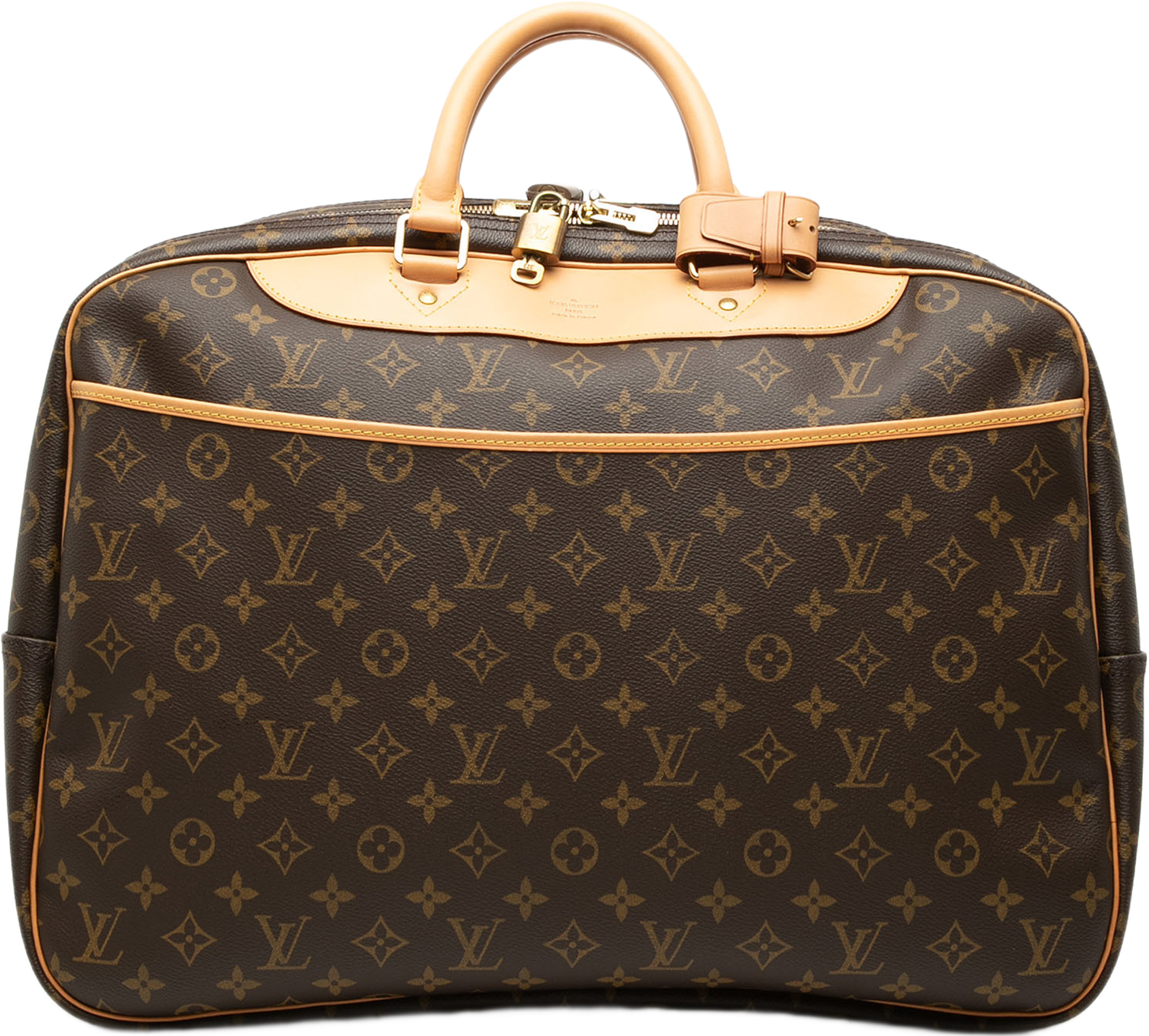 Louis Vuitton Monogram Alize 24 Heures, från Luxclusif, i färgen brown. Klicka för att öppna bilden i stort format