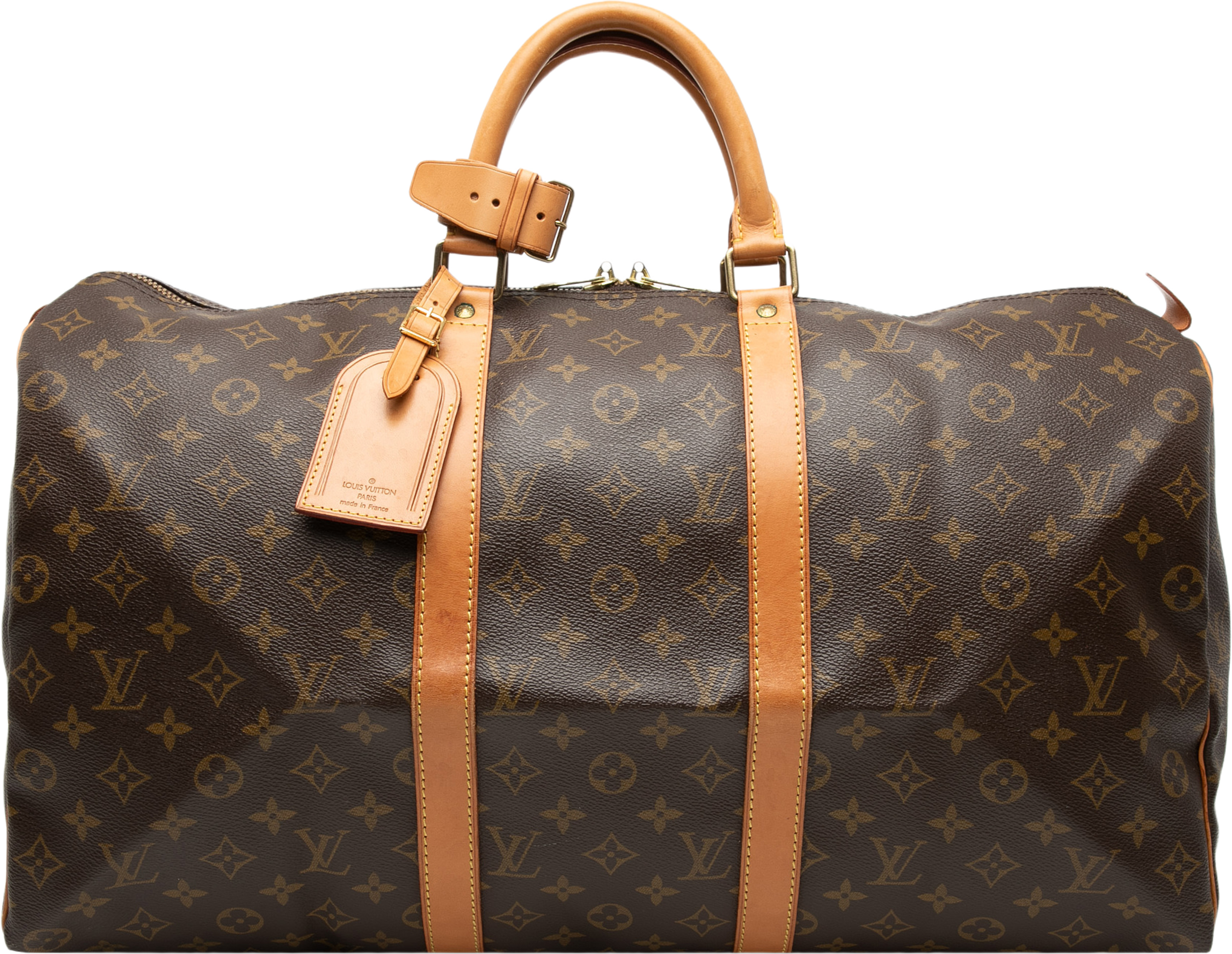 Louis Vuitton Monogram Keepall 50, från Luxclusif, i färgen brown. Klicka för att öppna bilden i stort format