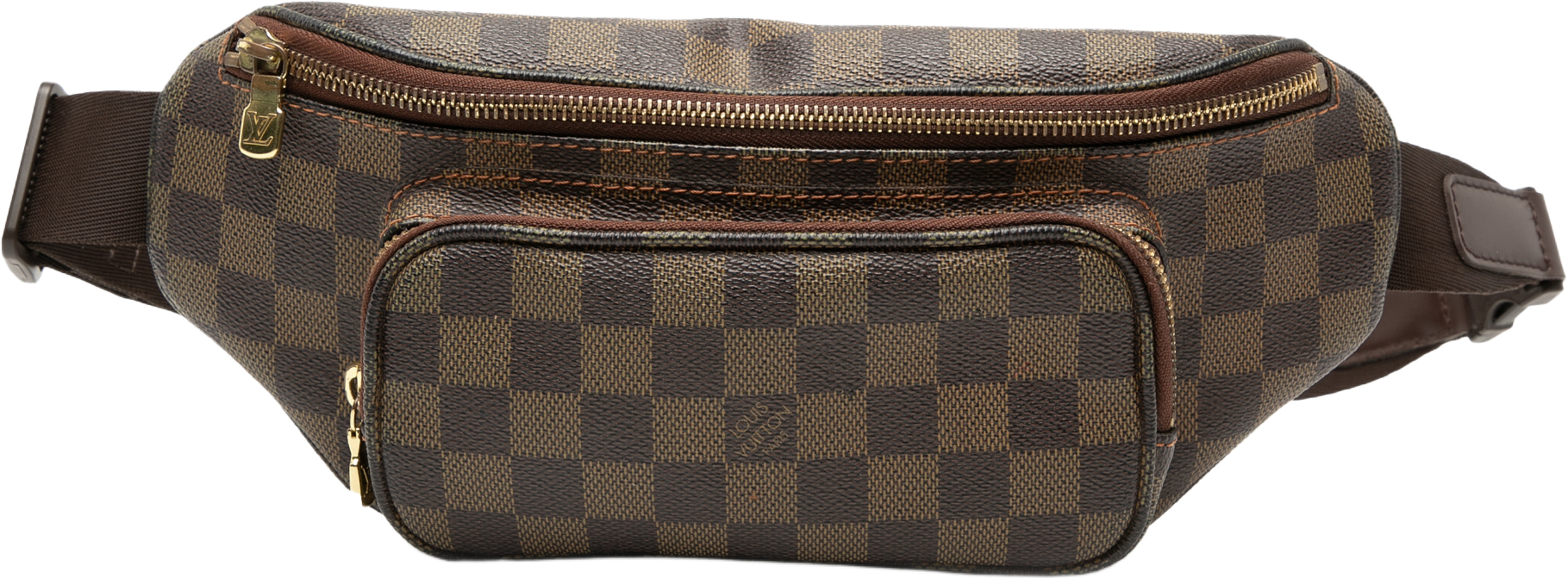 Louis Vuitton Damier Ebene Melville Bum Bag, från Luxclusif, i färgen brown. Klicka för att öppna bilden i stort format