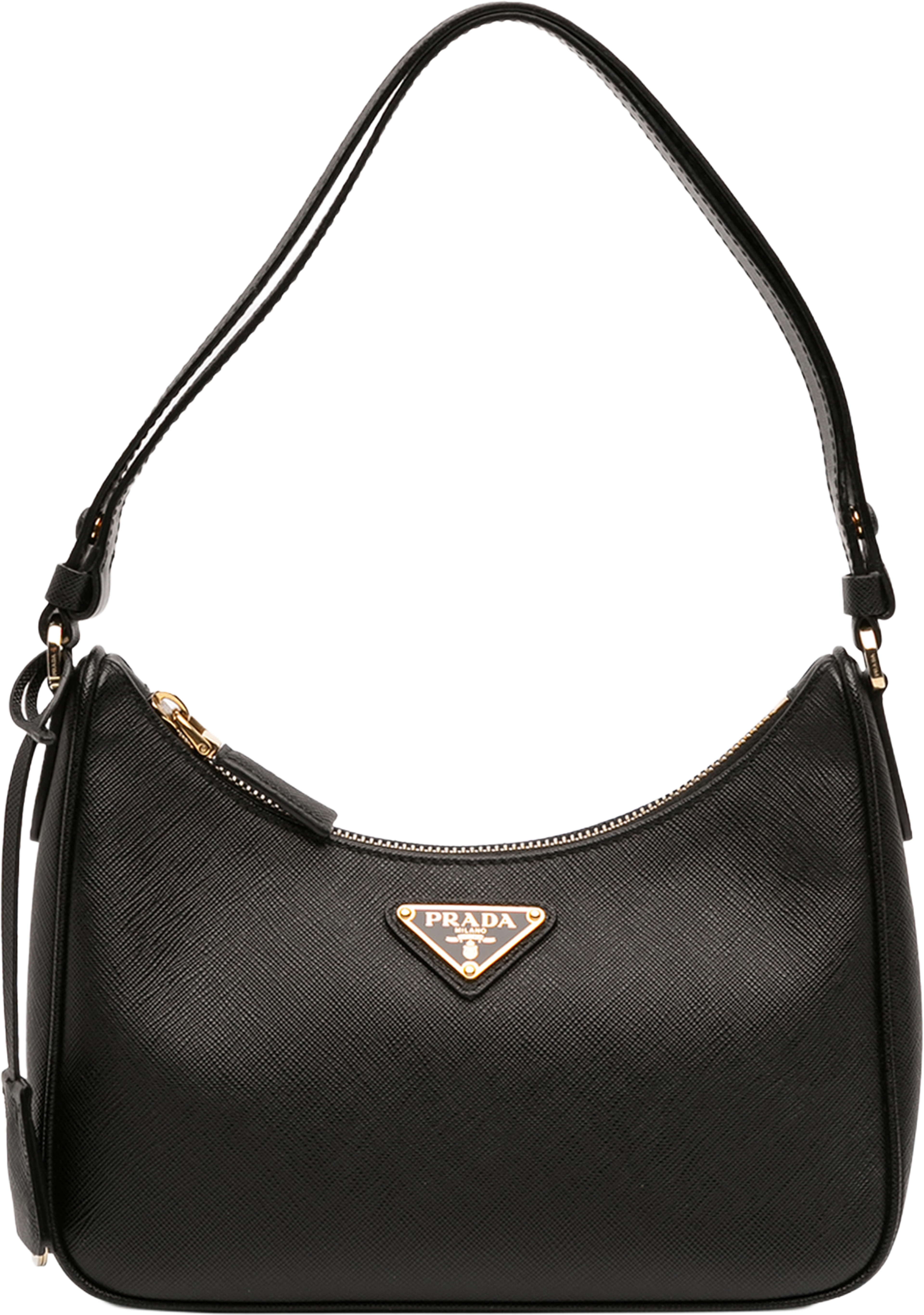 Prada Mini Saffiano Re Edition Shoulder Bag, från Luxclusif, i färgen black. Klicka för att öppna bilden i stort format