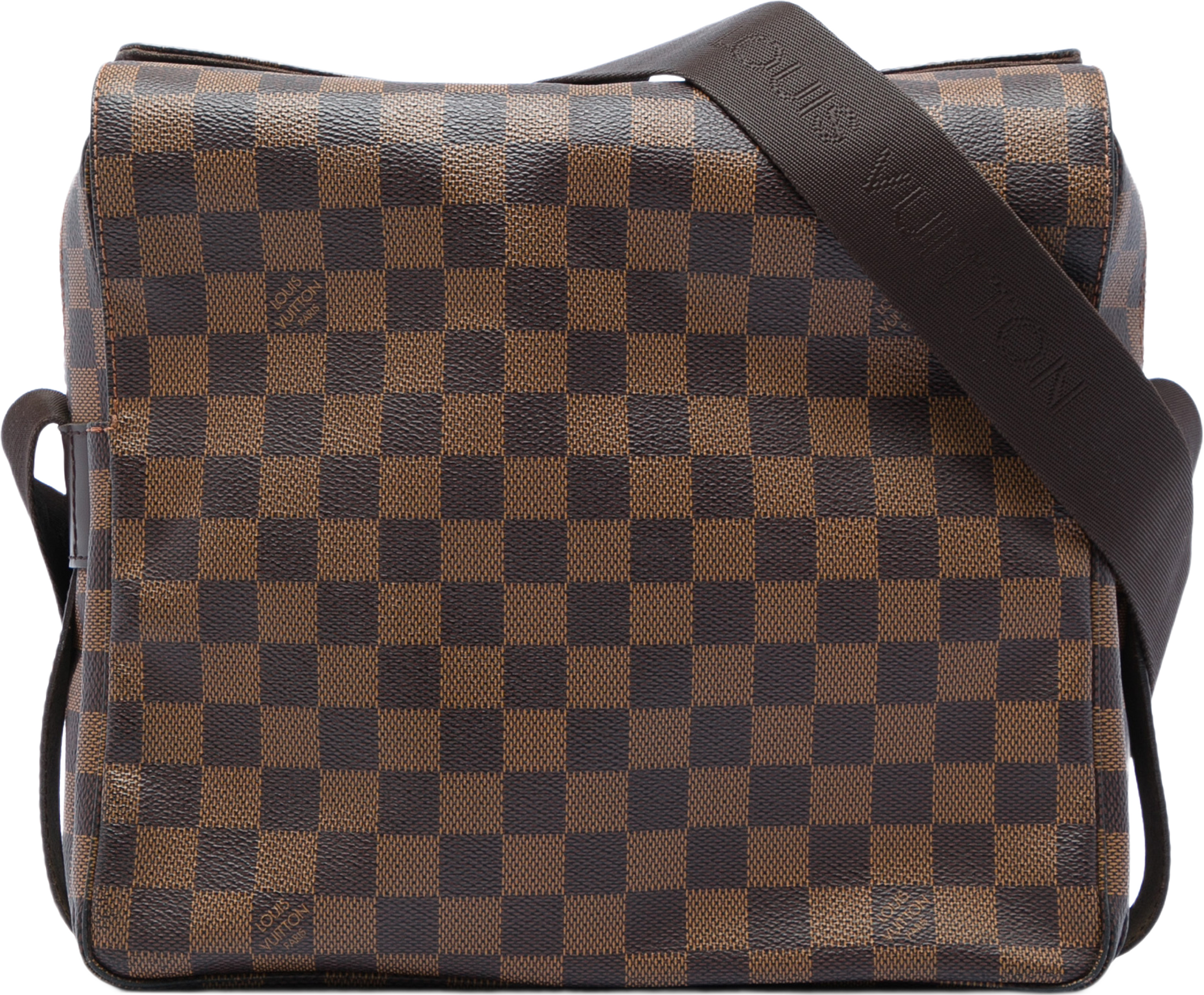 Louis Vuitton Damier Ebene Naviglio, från Luxclusif, i färgen brun. Klicka för att öppna bilden i stort format