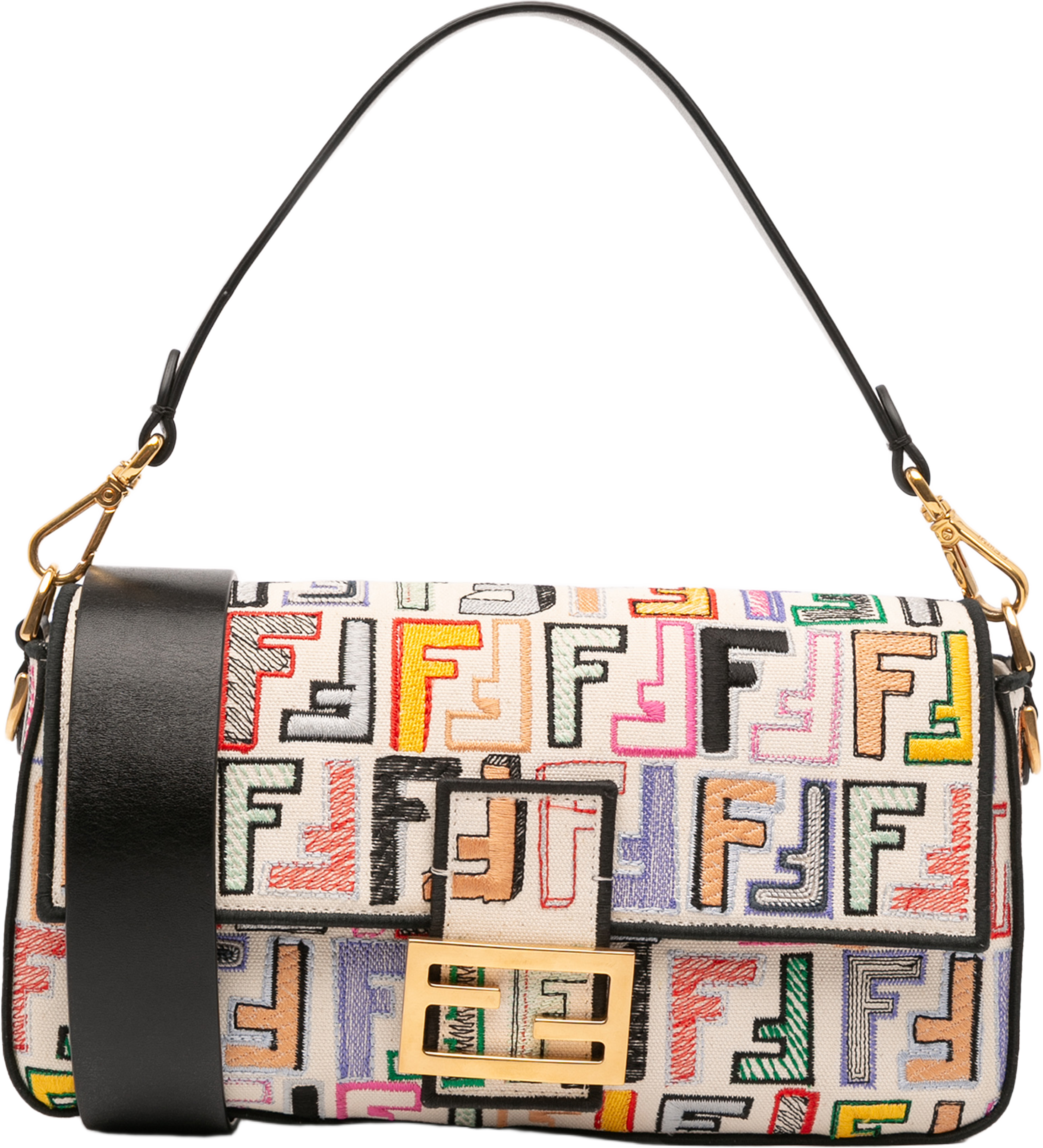 Fendi Chinese Valentines Day Zucca Embroidered Canvas Baguette Satchel, från Luxclusif, i färgen light beige. Klicka för att öppna bilden i stort format