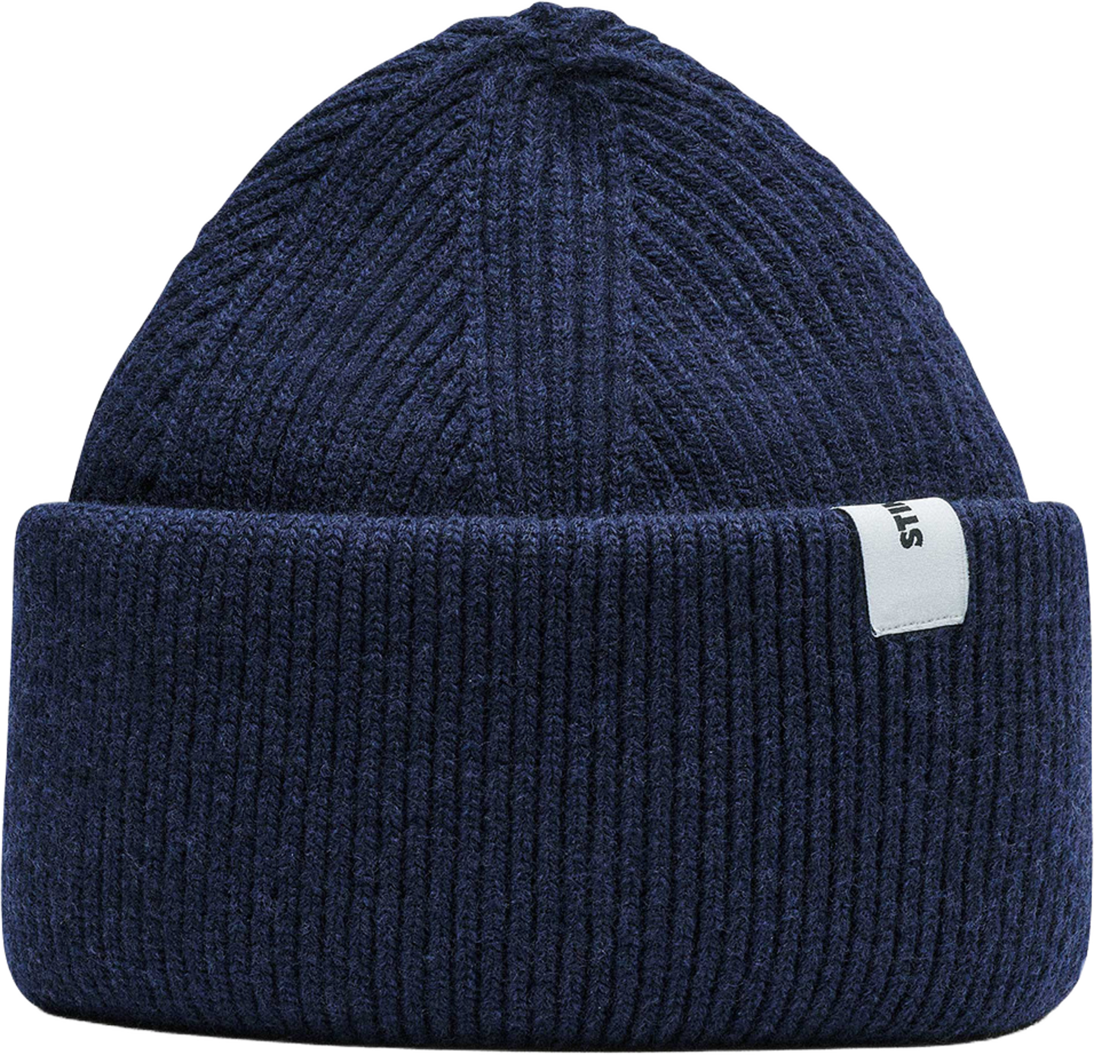 Beanie 01 Merino Chunky Fit, från Stiksen, i färgen navy. Klicka för att öppna bilden i stort format