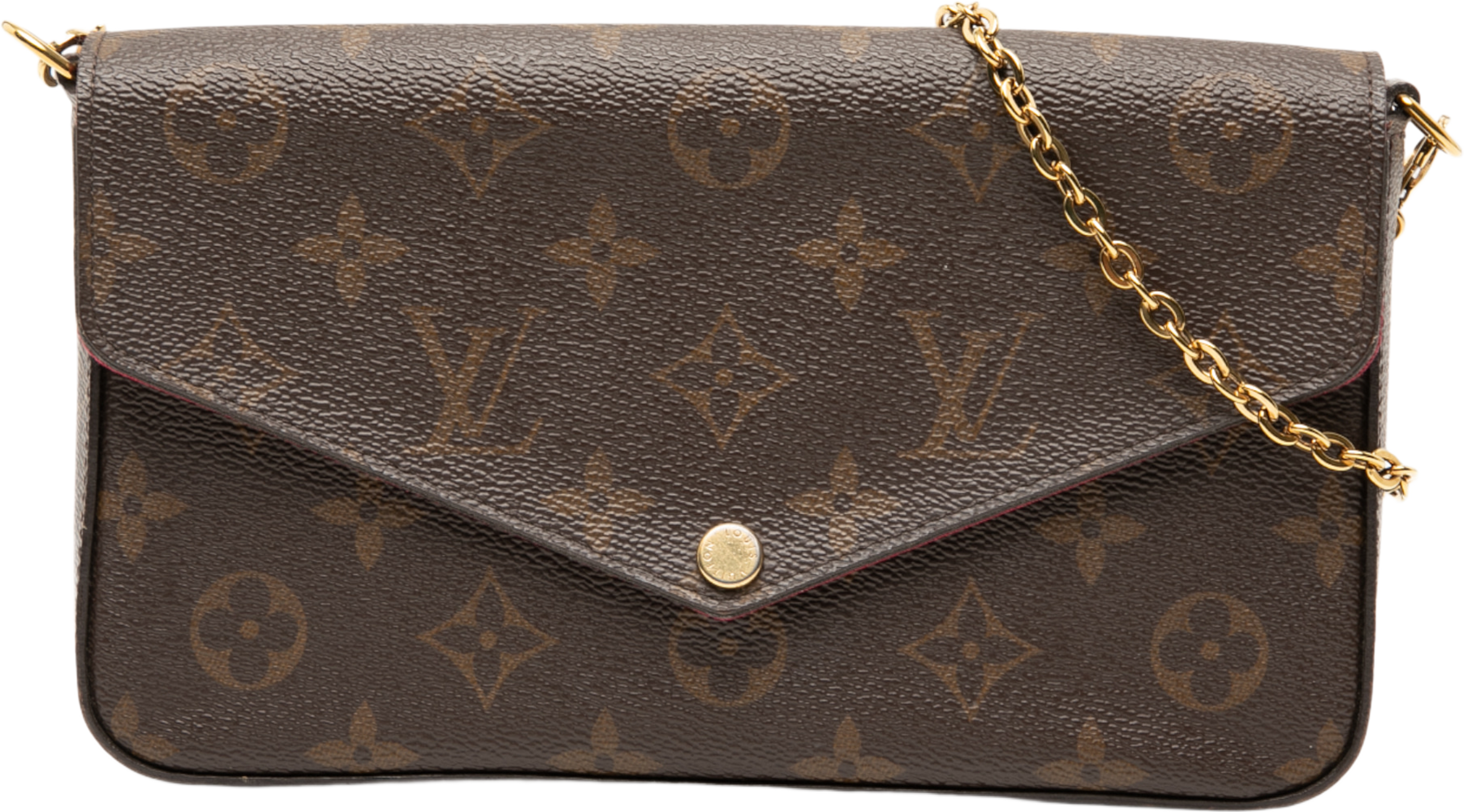 Louis Vuitton Monogram Pochette Felicie, från Luxclusif, i färgen brown. Klicka för att öppna bilden i stort format