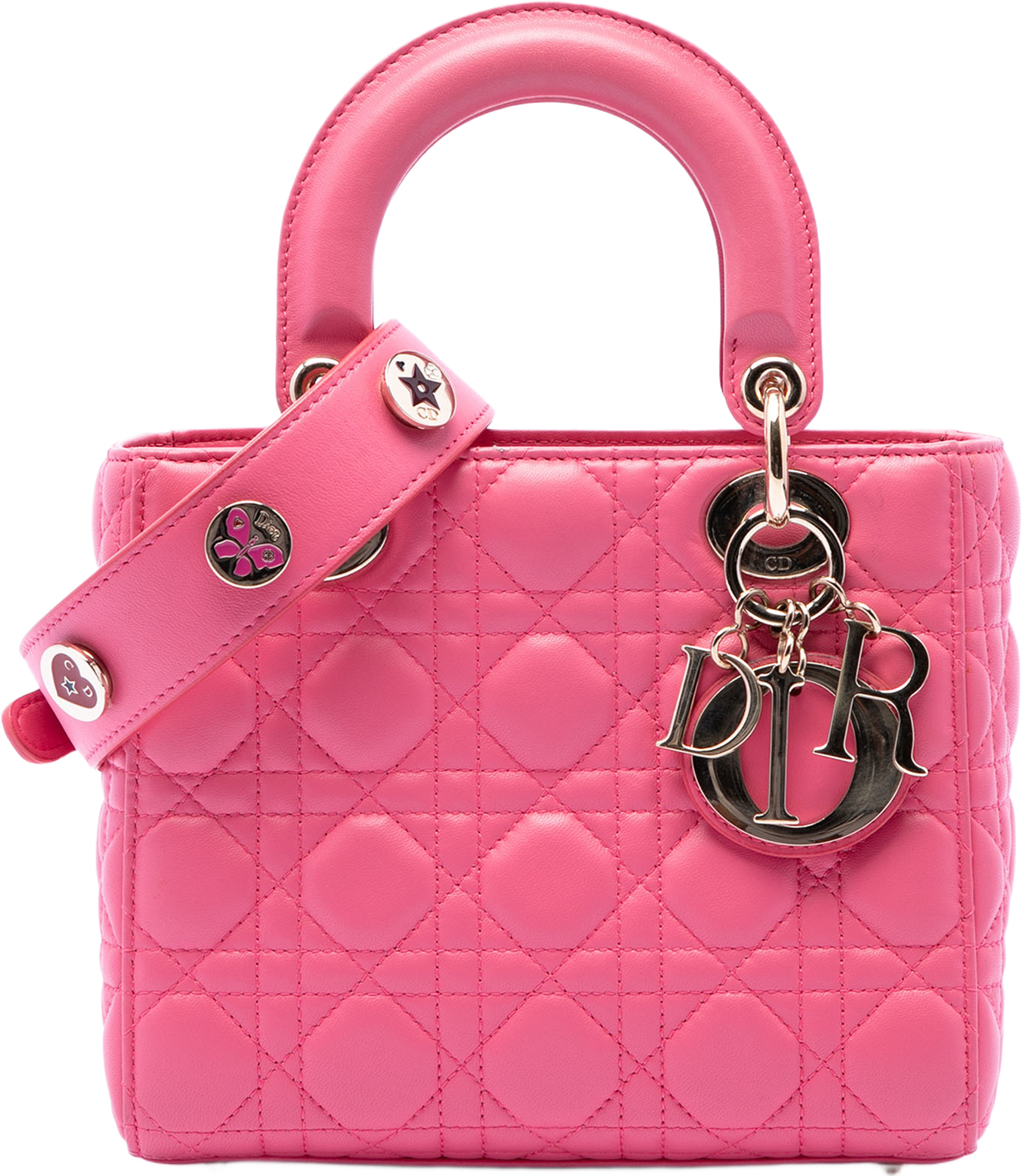 Dior Small Lambskin Cannage My Abcdior Lady Dior, från Luxclusif, i färgen rosa. Klicka för att öppna bilden i stort format