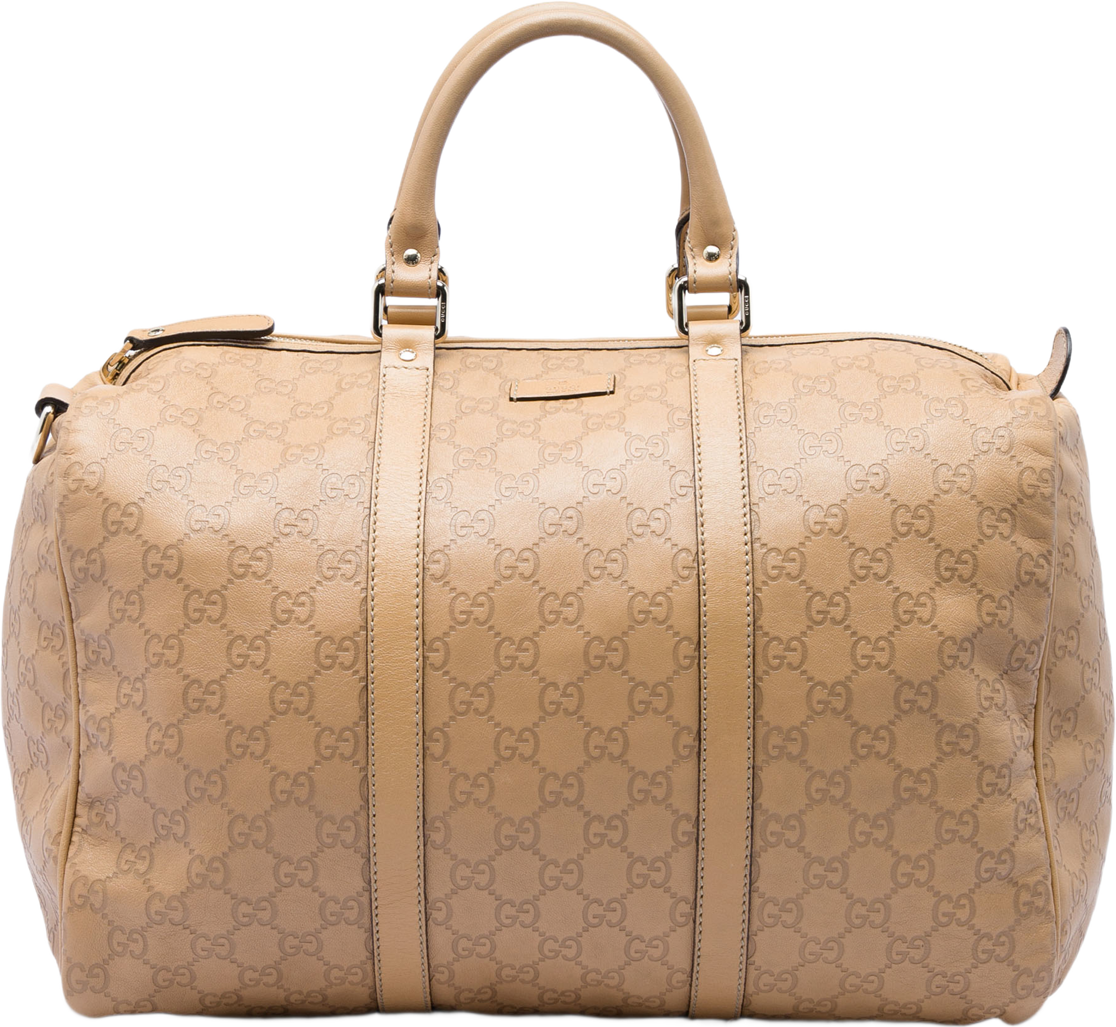 Gucci Medium Gg Supreme Joy Boston Bag, från Luxclusif, i färgen brun. Klicka för att öppna bilden i stort format