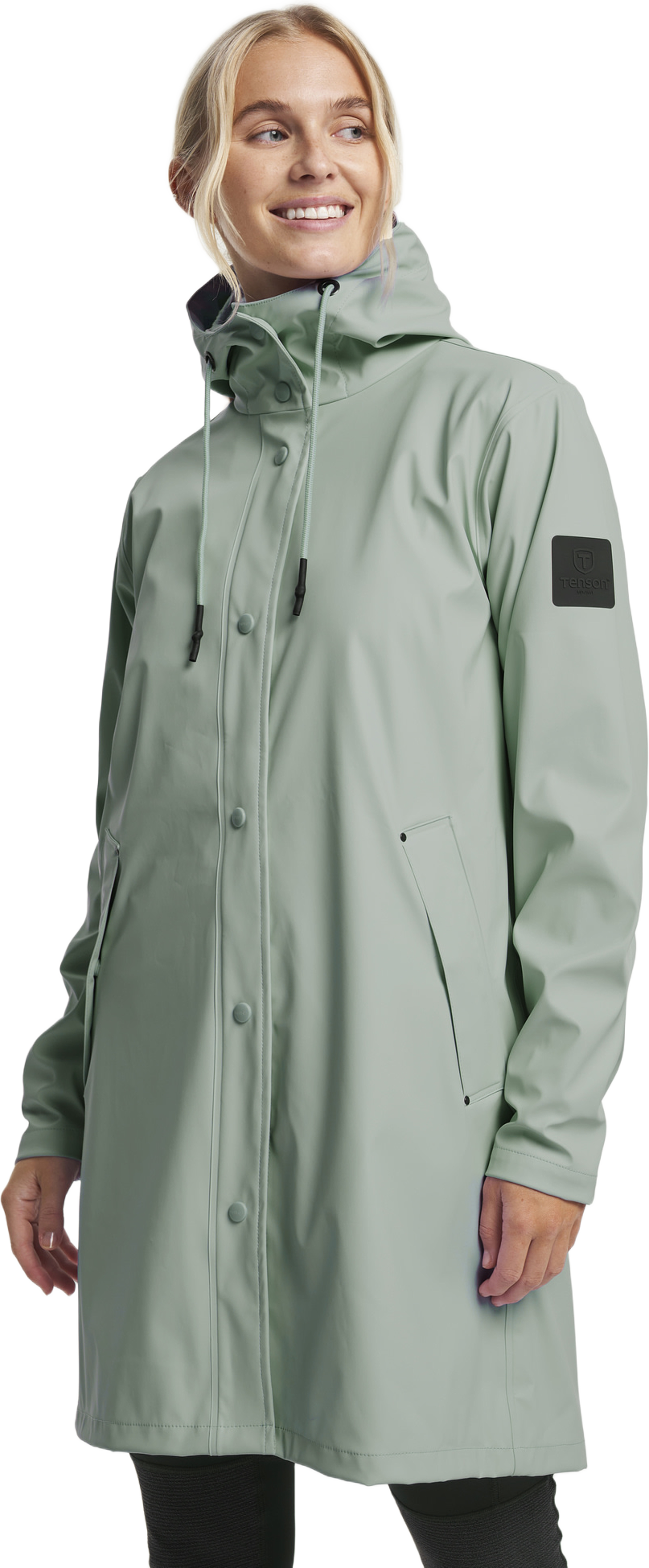 Apelviken Rain Coat Women, från Tenson, i färgen ljusgrön. Klicka för att öppna bilden i stort format