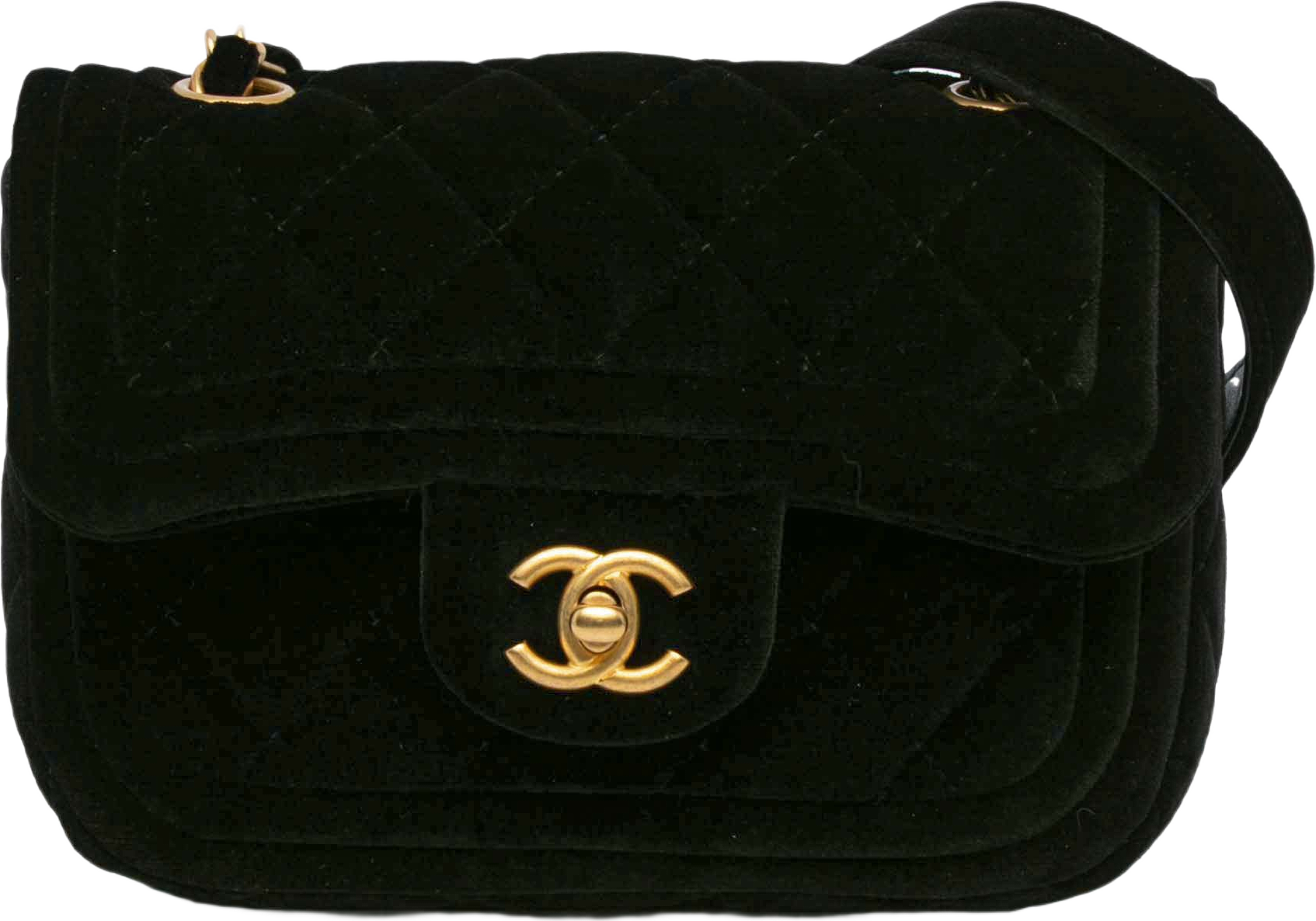 Chanel Mini Quilted Velvet Double Frame Flap