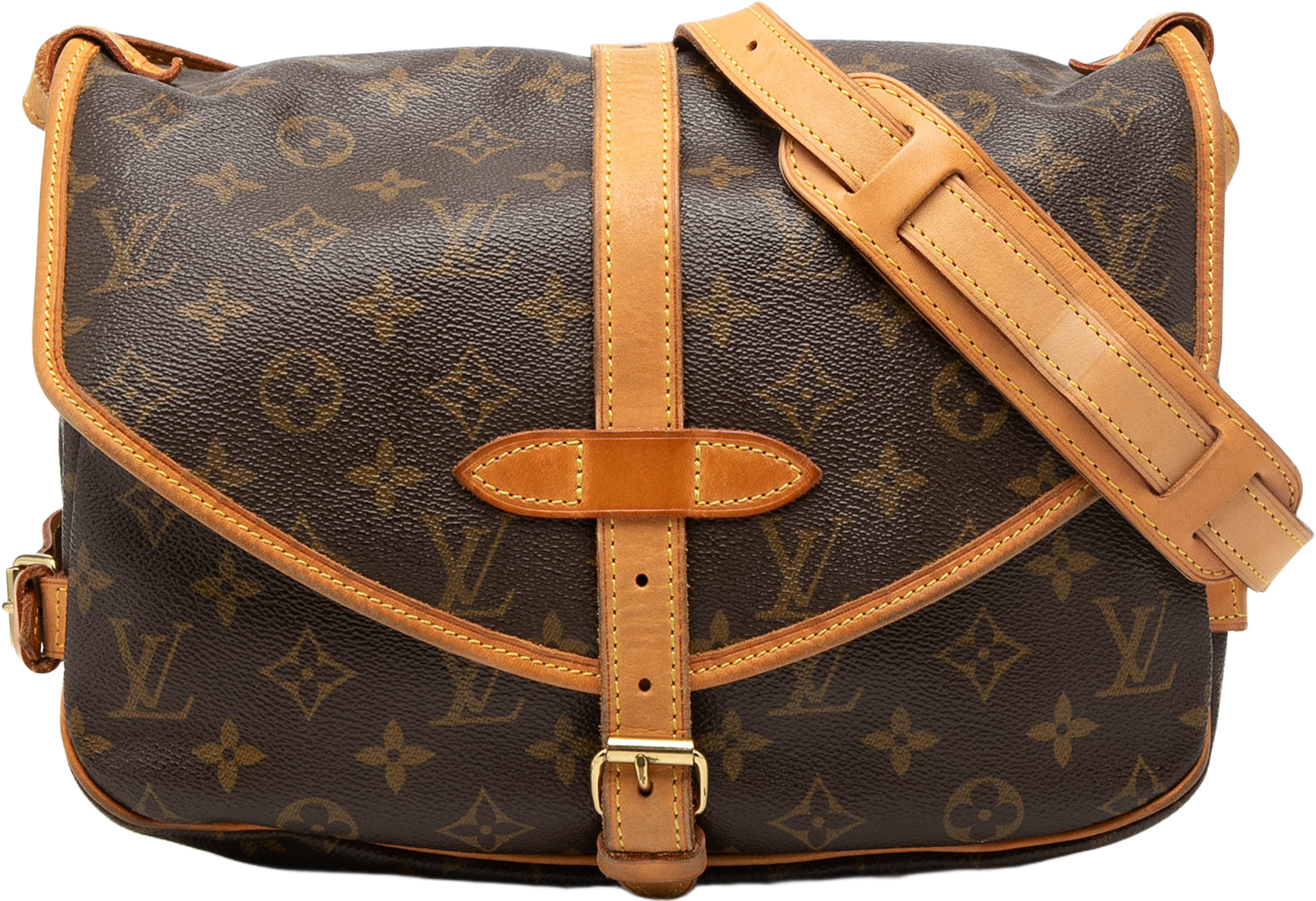 Louis Vuitton Monogram Saumur 30, från Luxclusif, i färgen brown. Klicka för att öppna bilden i stort format