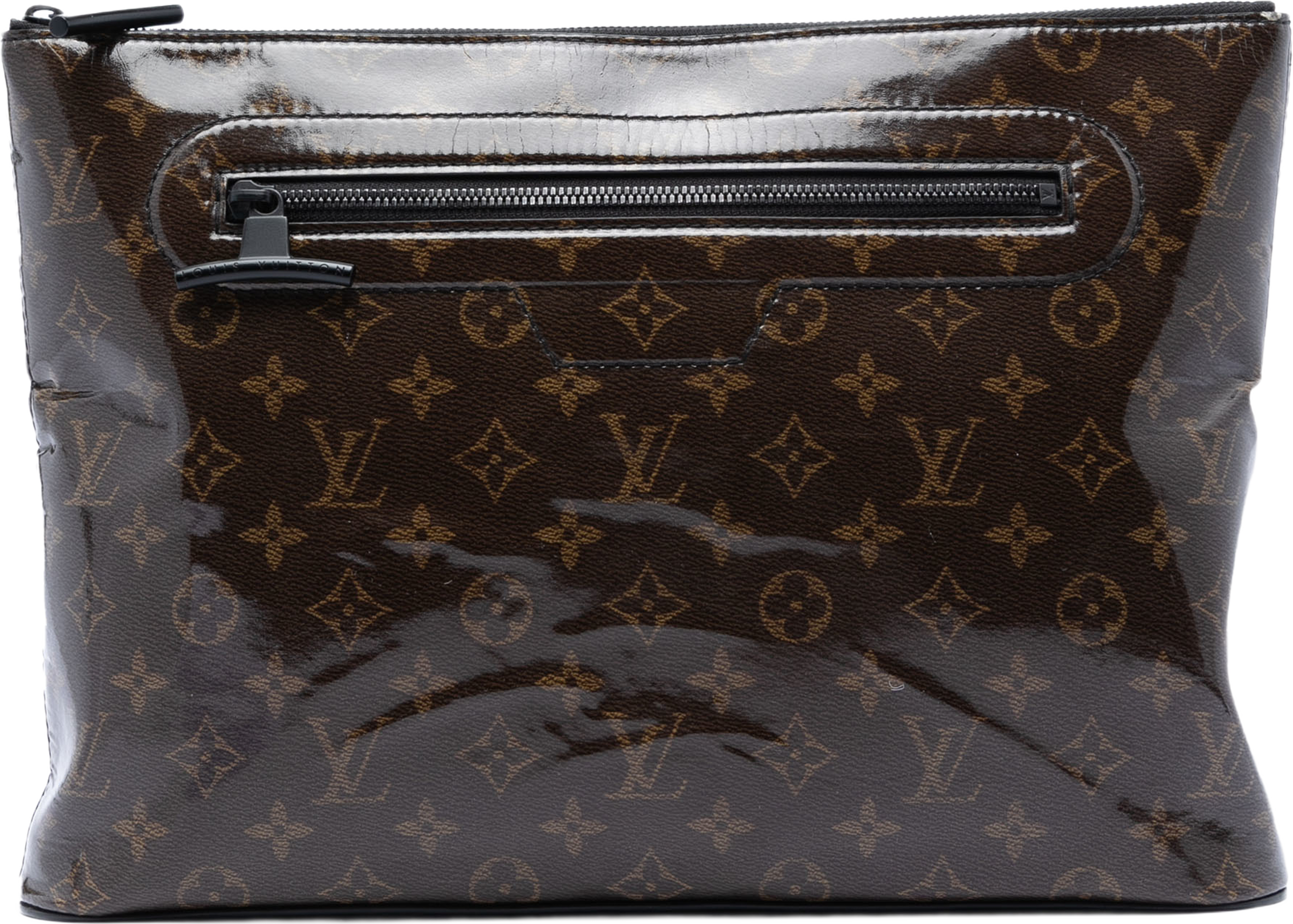 Louis Vuitton Monogram Glaze Pochette Cosmos, från Luxclusif, i färgen brown. Klicka för att öppna bilden i stort format