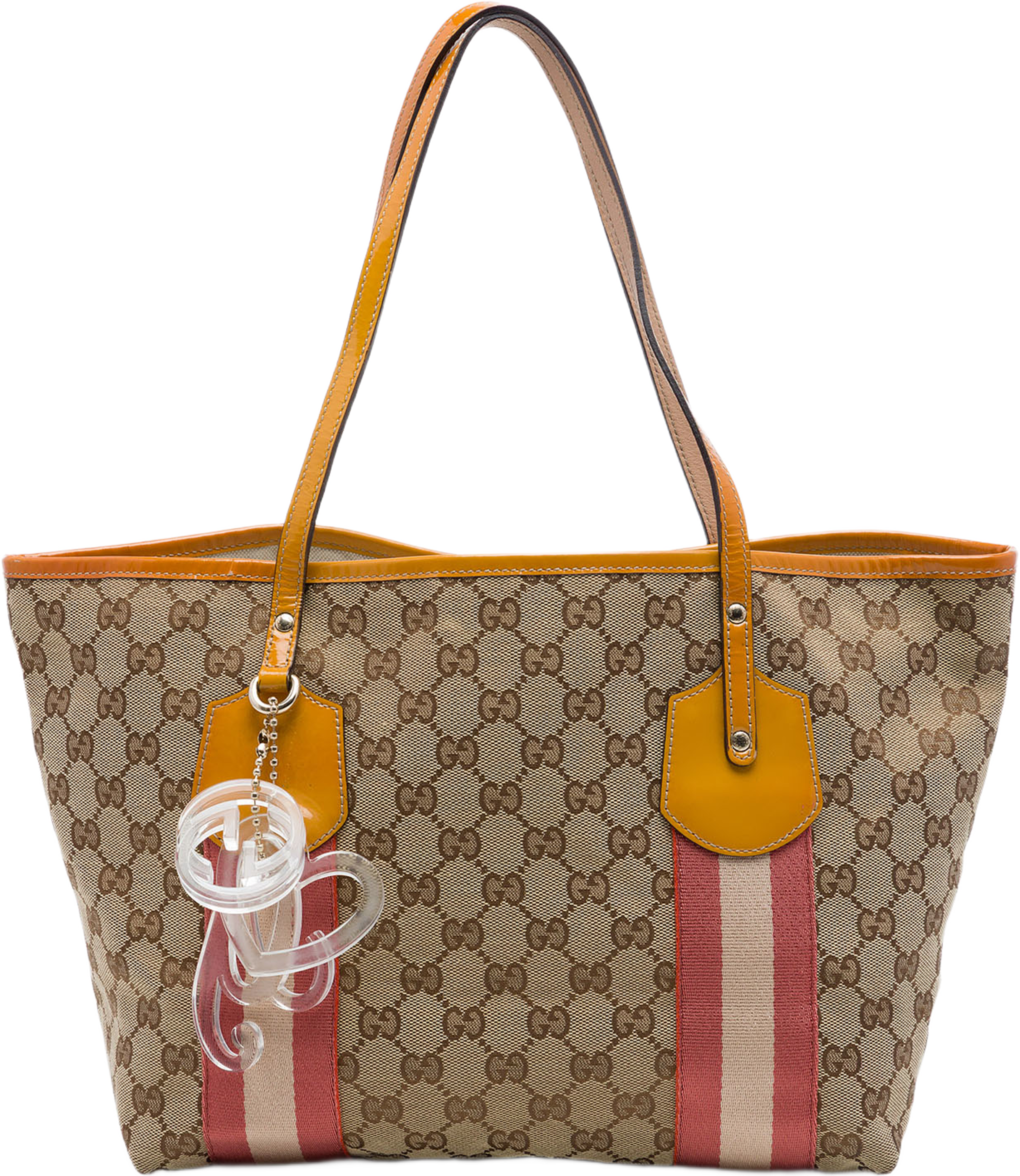 Gucci Gg Canvas Web Jolie Tote, från Luxclusif, i färgen beige. Klicka för att öppna bilden i stort format