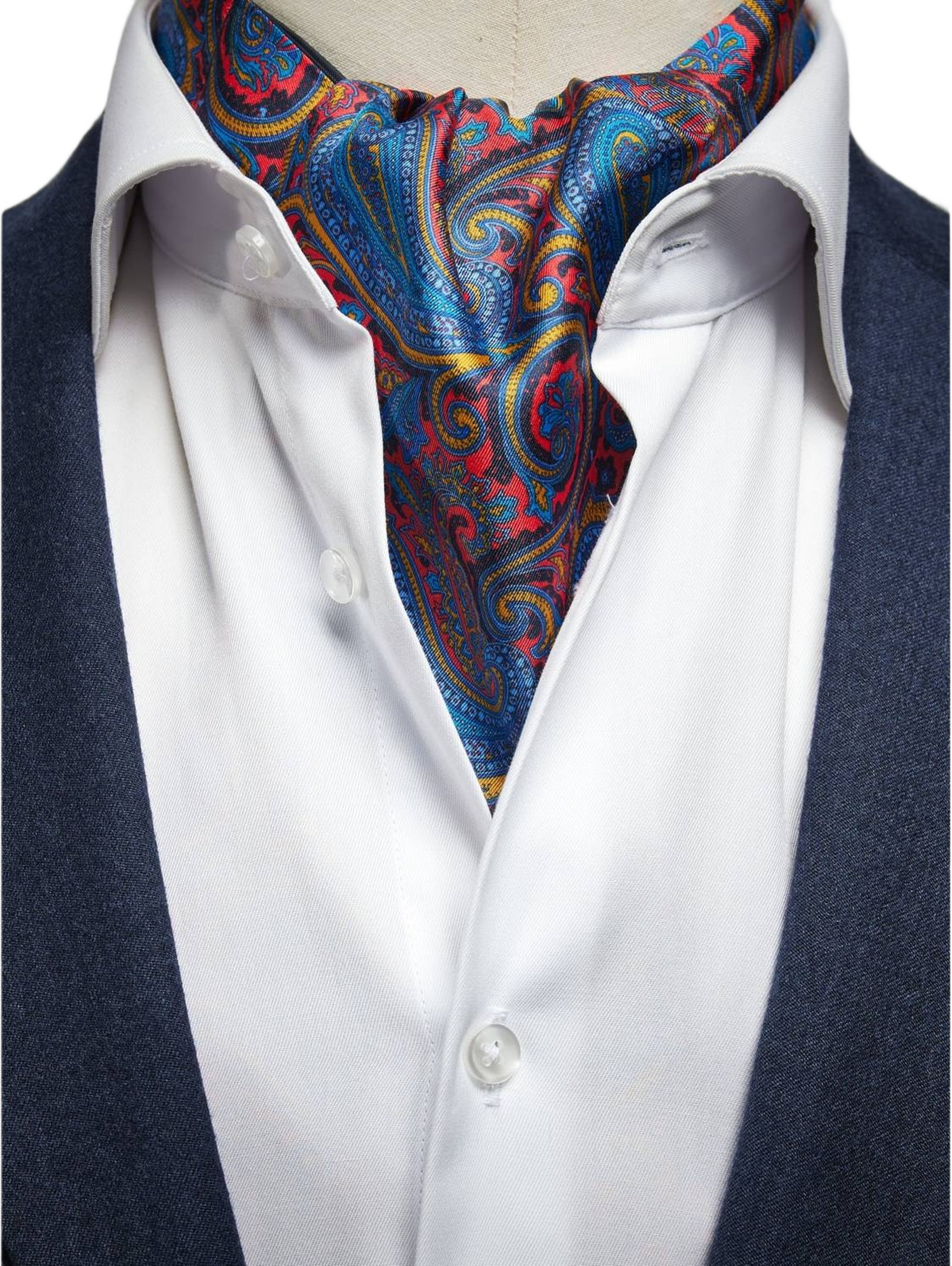 Silk Single Pointed Ascot Paisley
