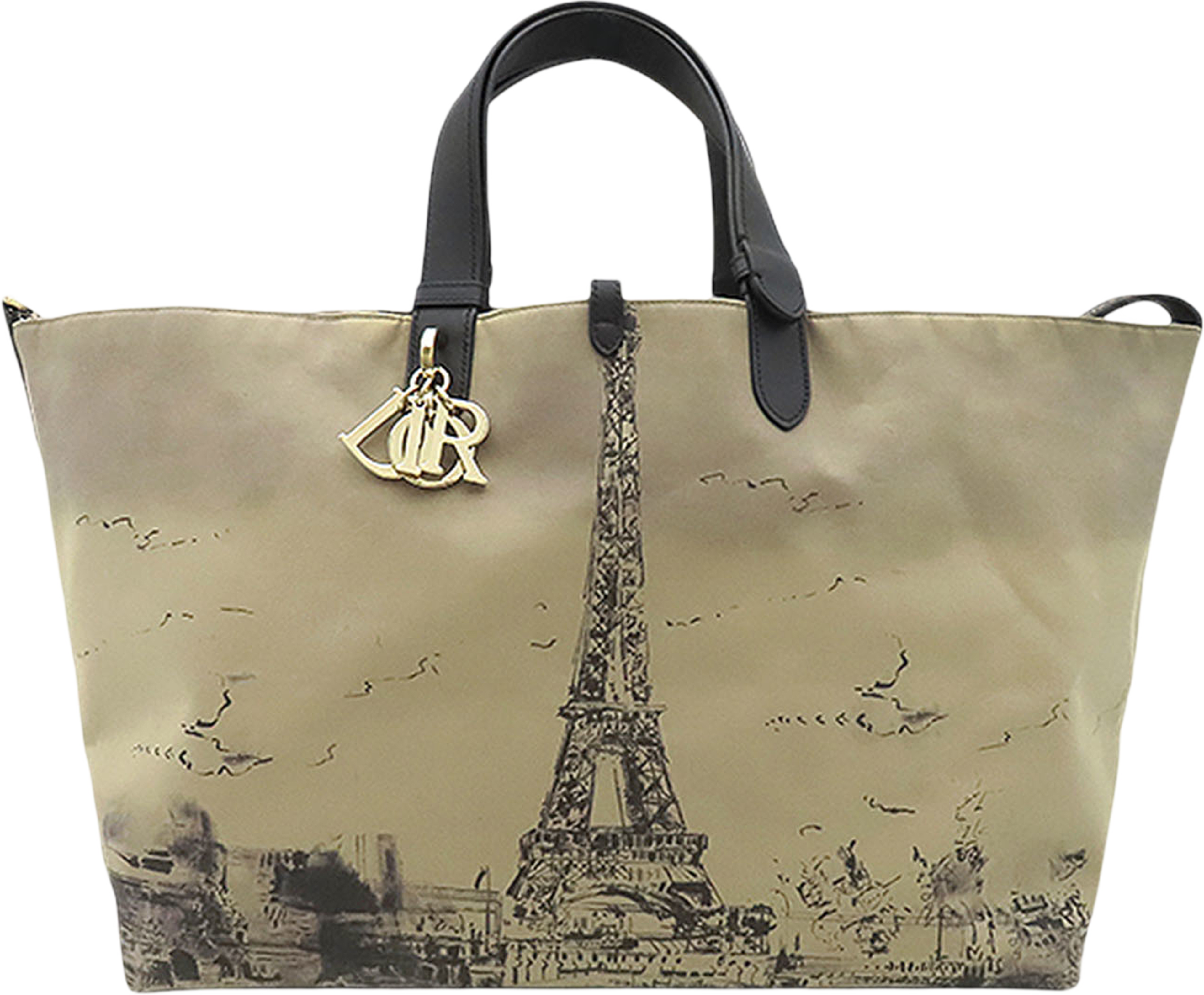Dior Large Canvas Eiffel Tower Toujours Tote, från Luxclusif, i färgen beige. Klicka för att öppna bilden i stort format