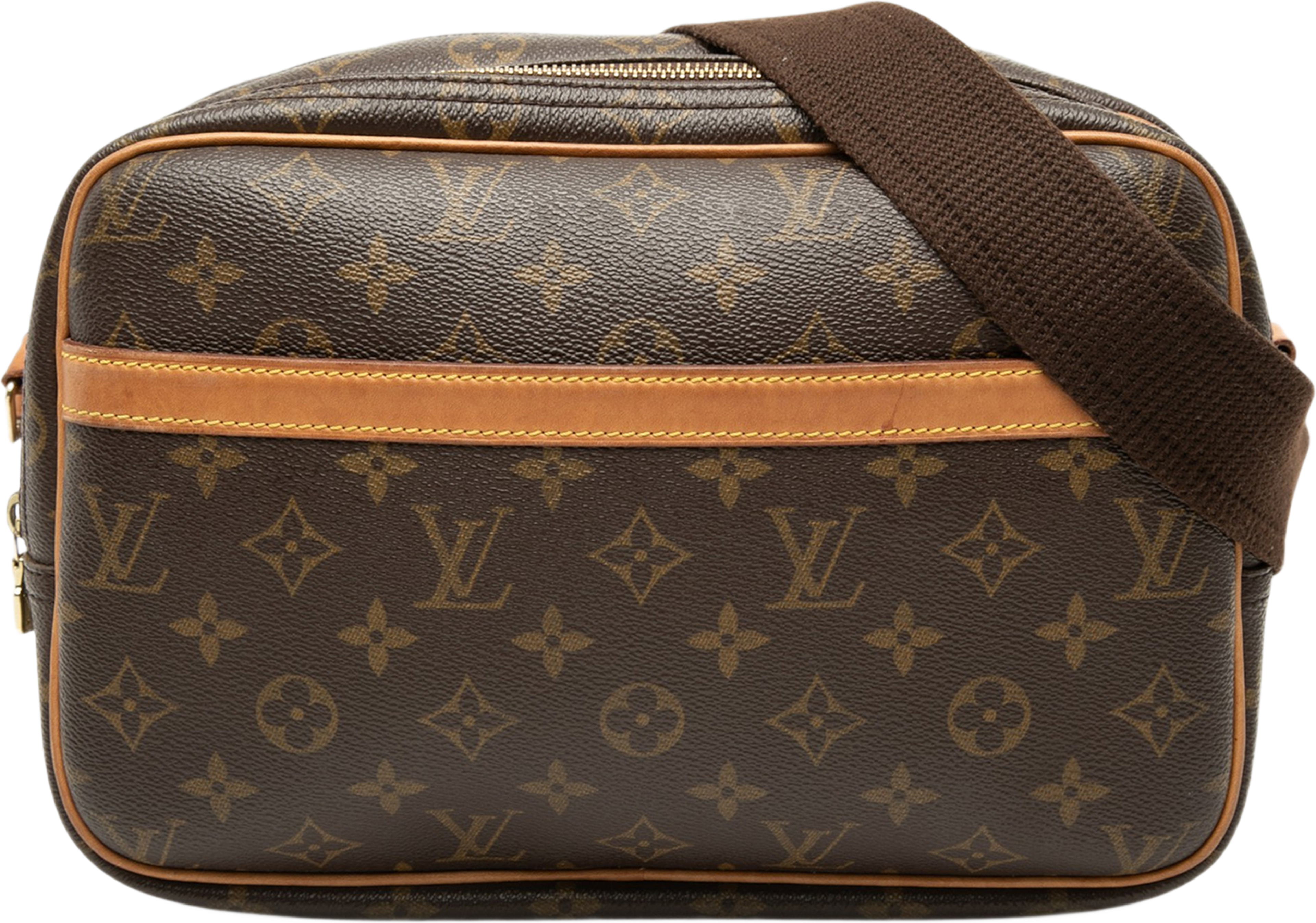 Louis Vuitton Monogram Reporter Pm, från Luxclusif, i färgen brun. Klicka för att öppna bilden i stort format