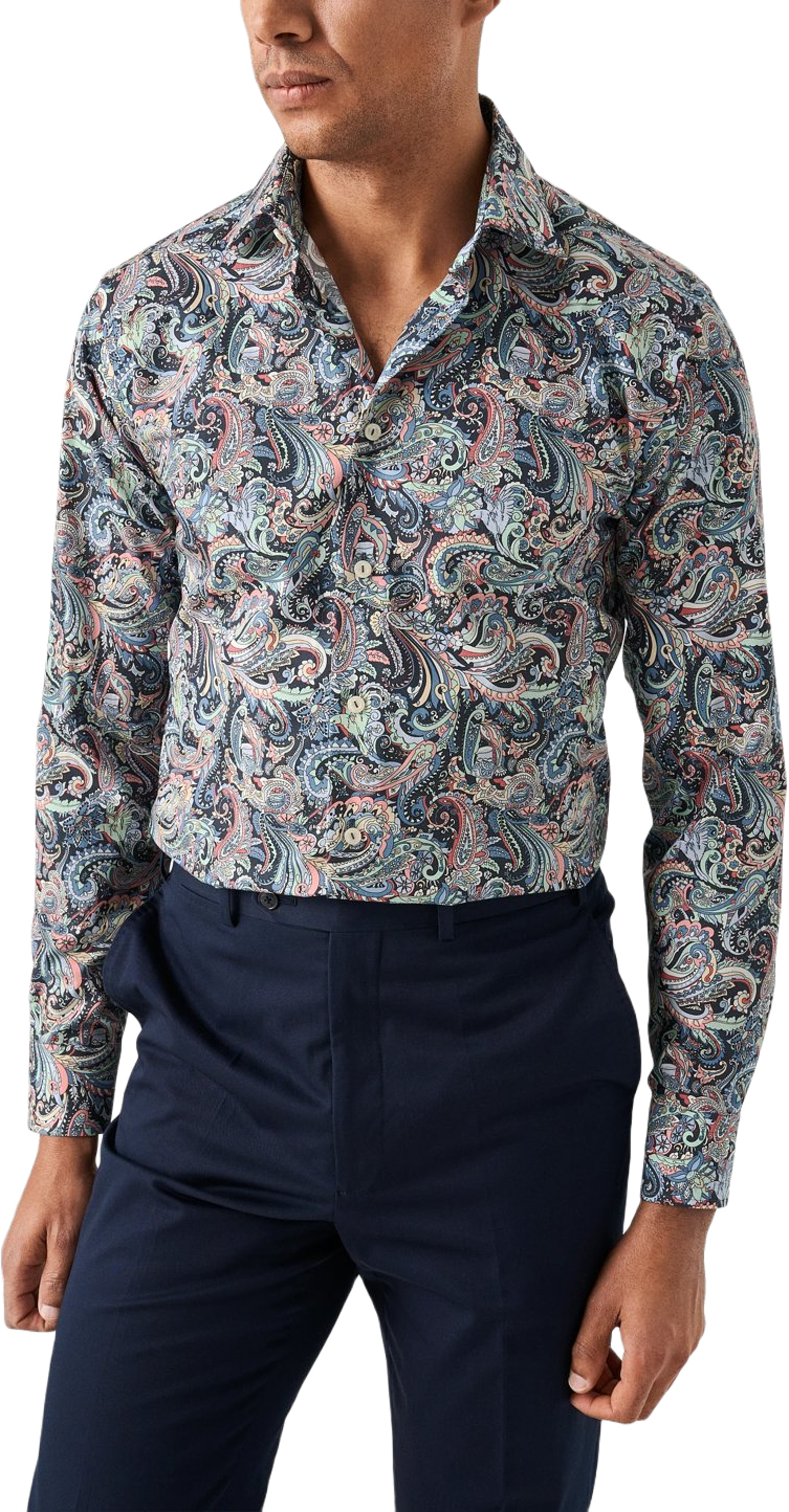 Signature Twill-skjorta Contemporary Fit, från Eton, i färgen multi. Klicka för att öppna bilden i stort format