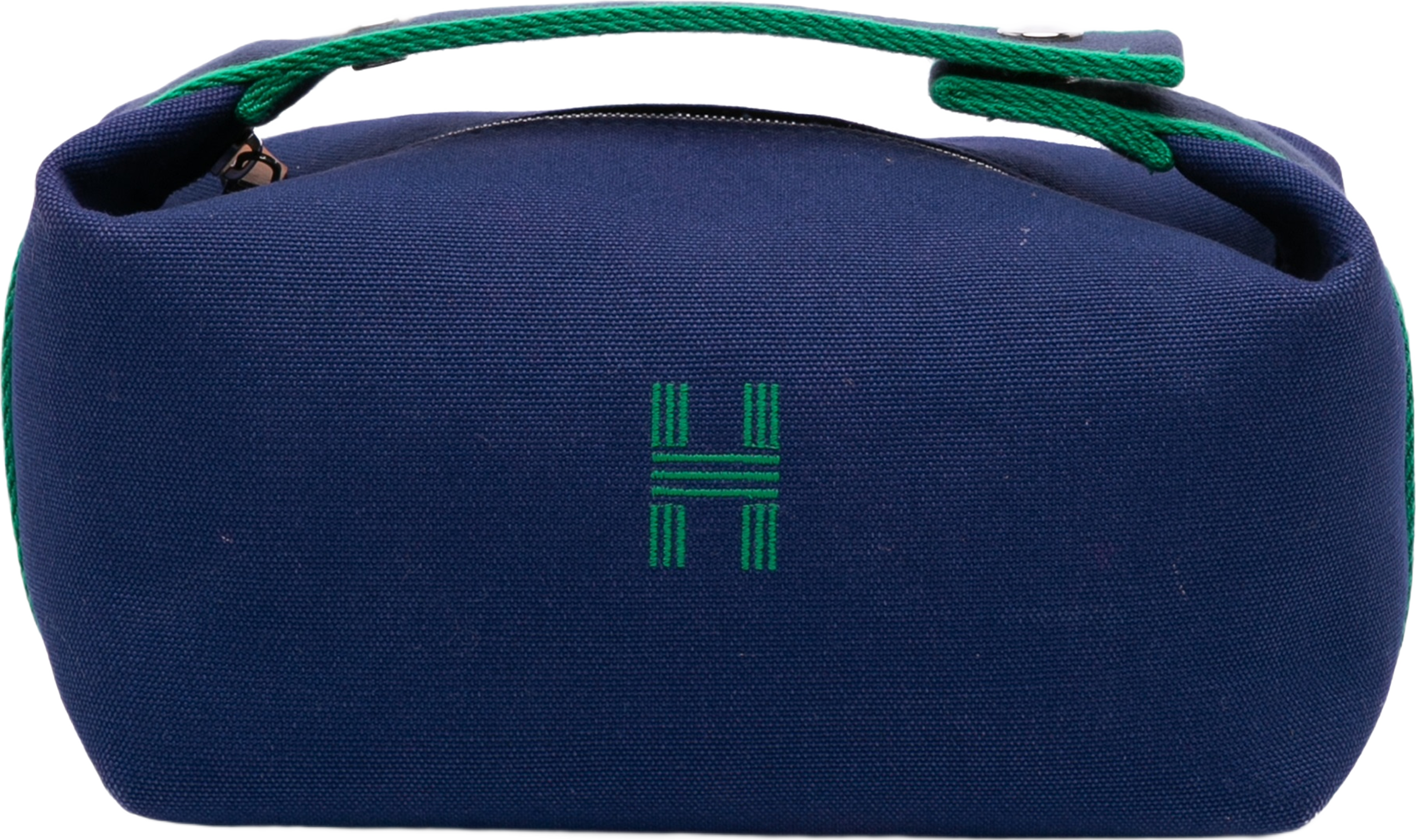 Hermès Small Canvas Bride A Brac Case, från Luxclusif, i färgen dark blue. Klicka för att öppna bilden i stort format