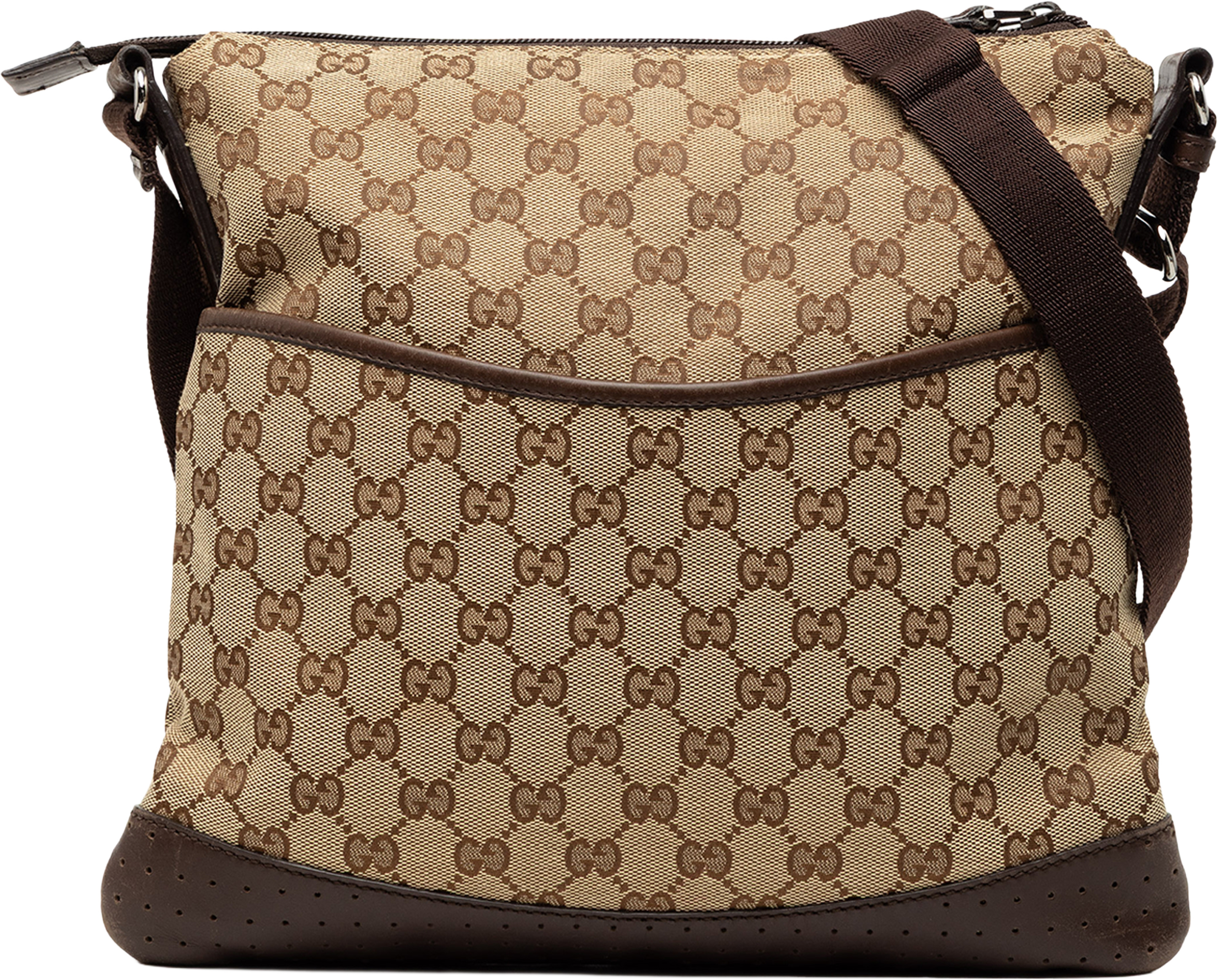 Gucci Gg Canvas Crossbody, från Luxclusif, i färgen beige. Klicka för att öppna bilden i stort format