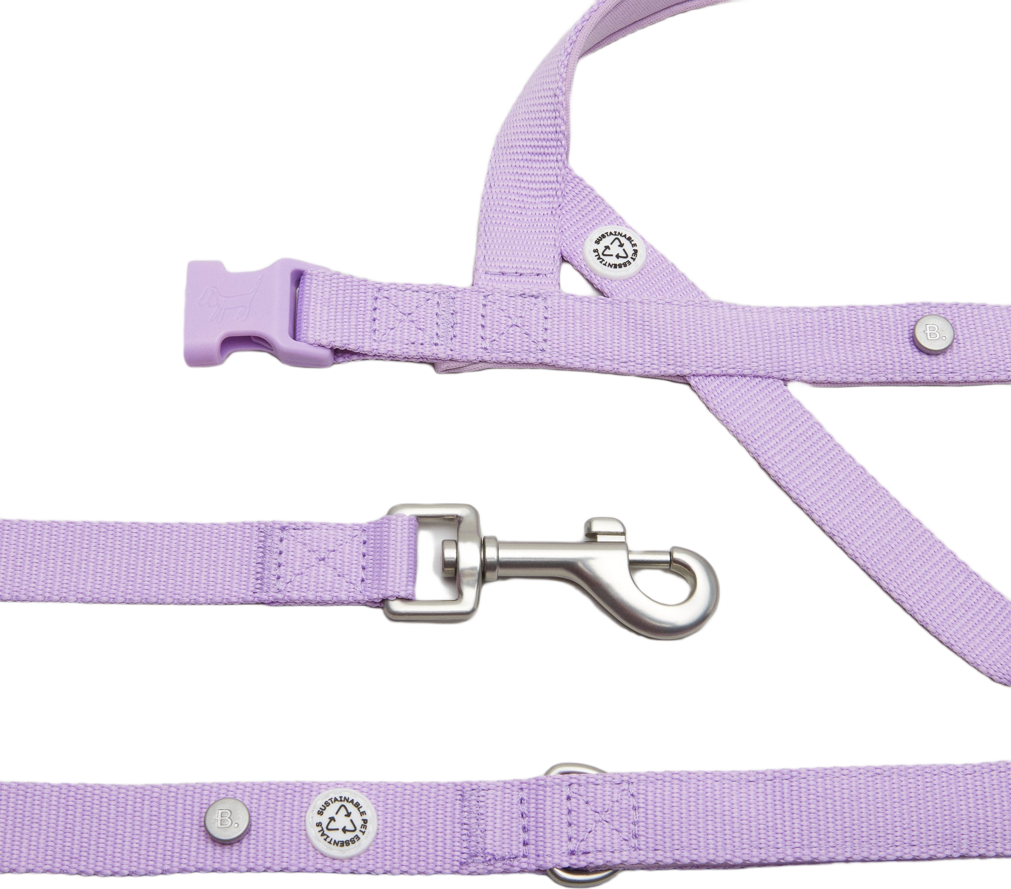 Lilac Dog Harness Walk Kit - M