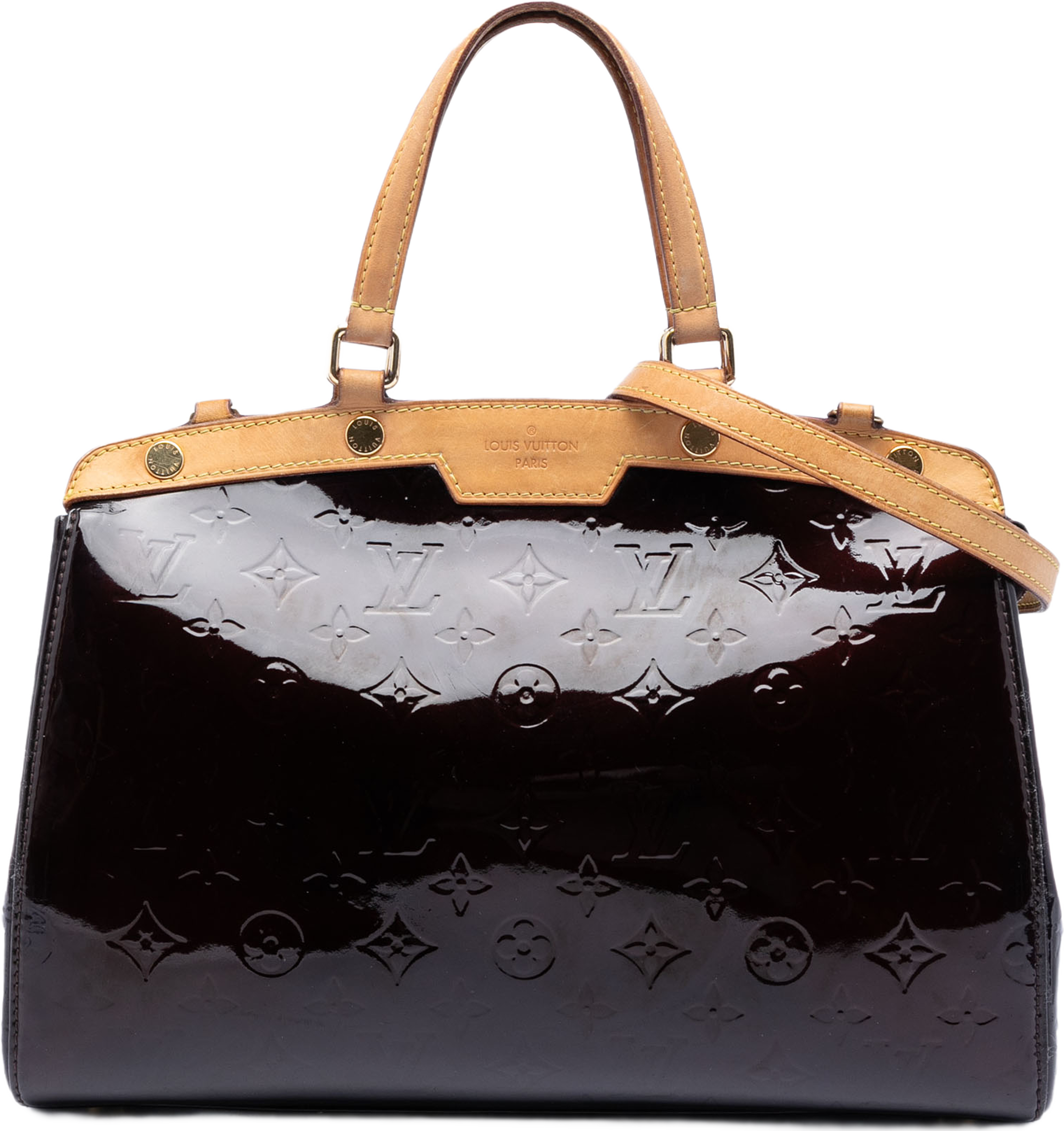Louis Vuitton Monogram Vernis Brea Mm, från Luxclusif, i färgen purple. Klicka för att öppna bilden i stort format