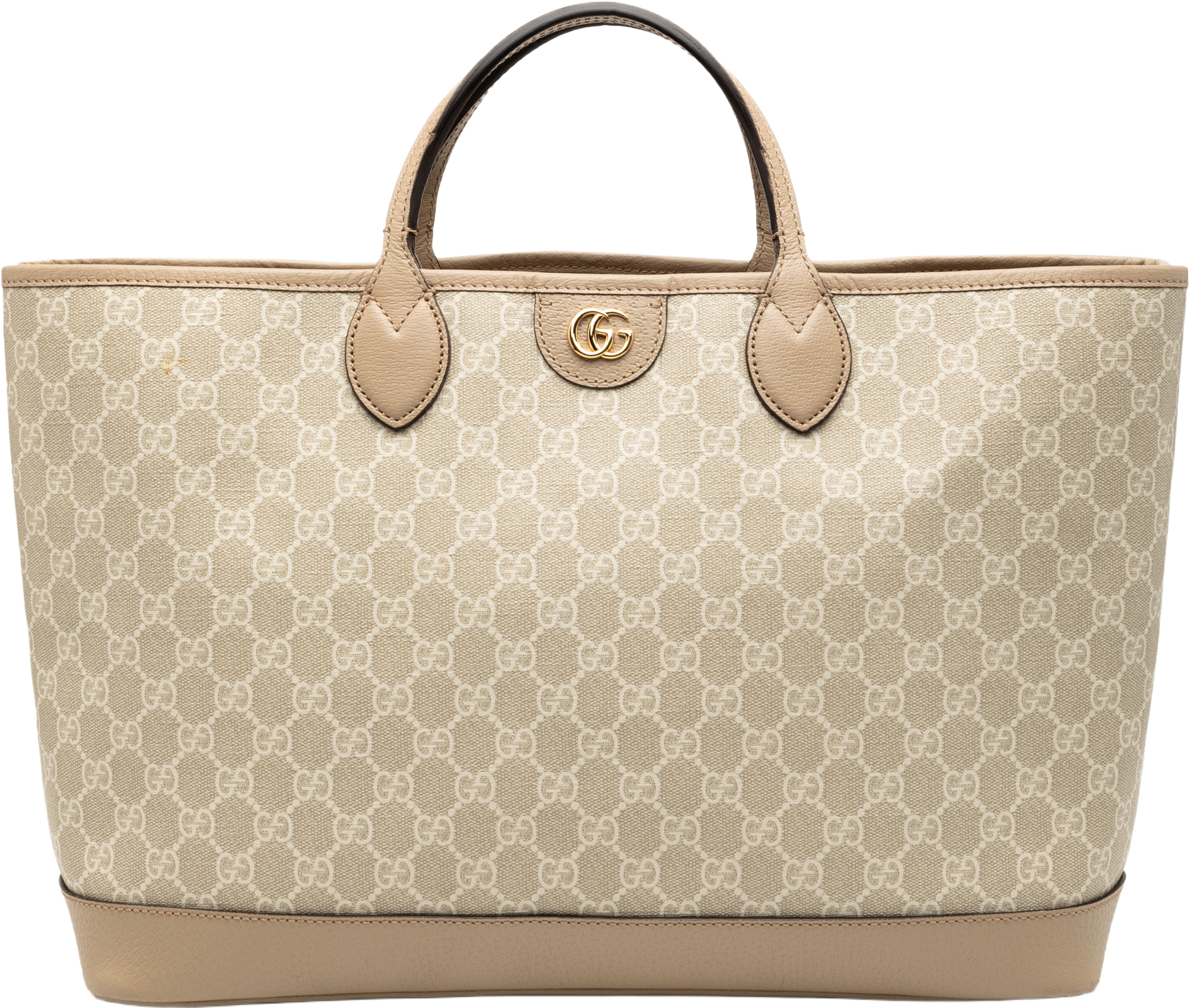 Gucci Medium Gg Supreme Ophidia Tote, från Luxclusif, i färgen beige. Klicka för att öppna bilden i stort format