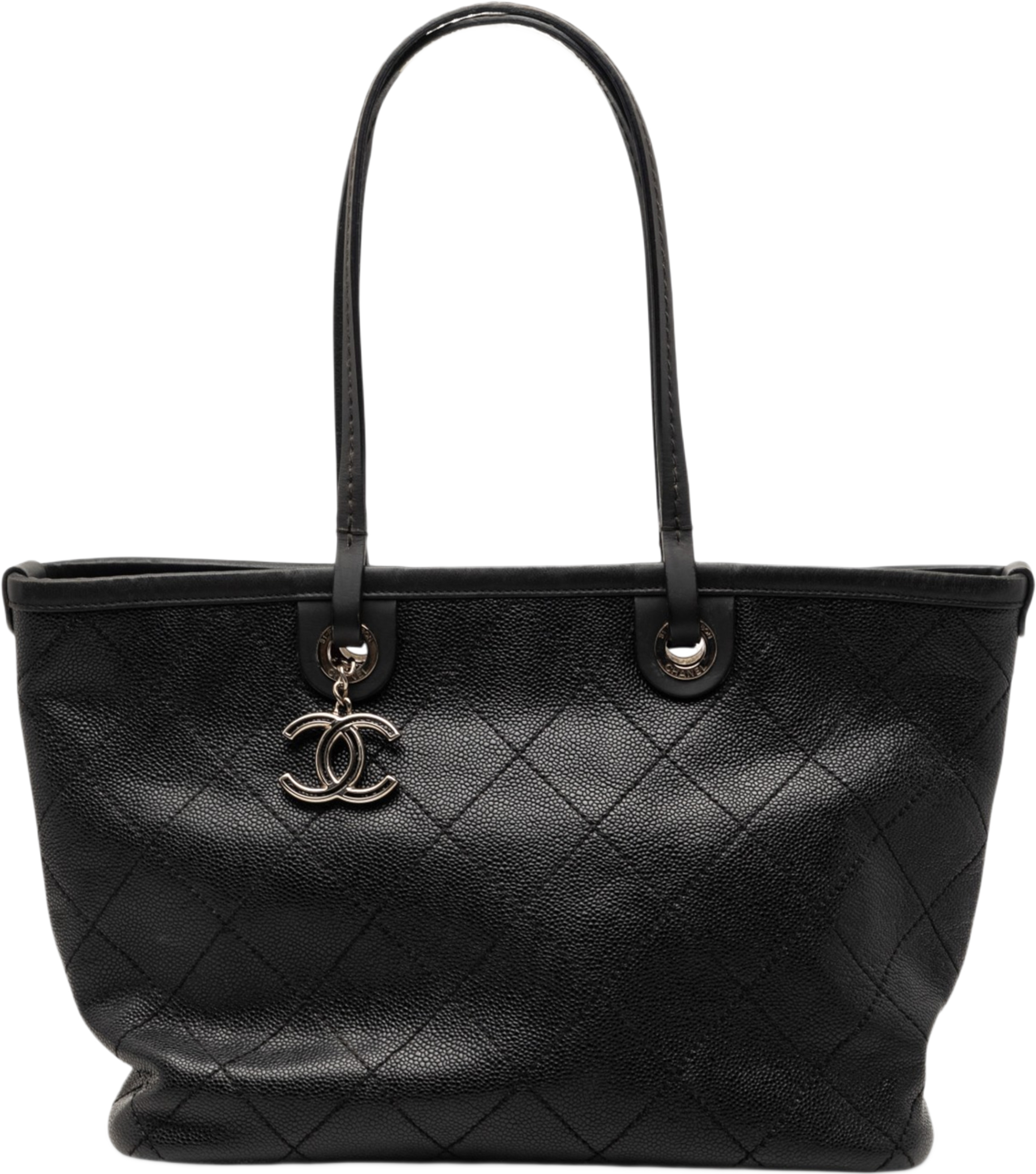 Chanel Cc Caviar Wild Stitch On The Road Tote, från Luxclusif, i färgen black. Klicka för att öppna bilden i stort format