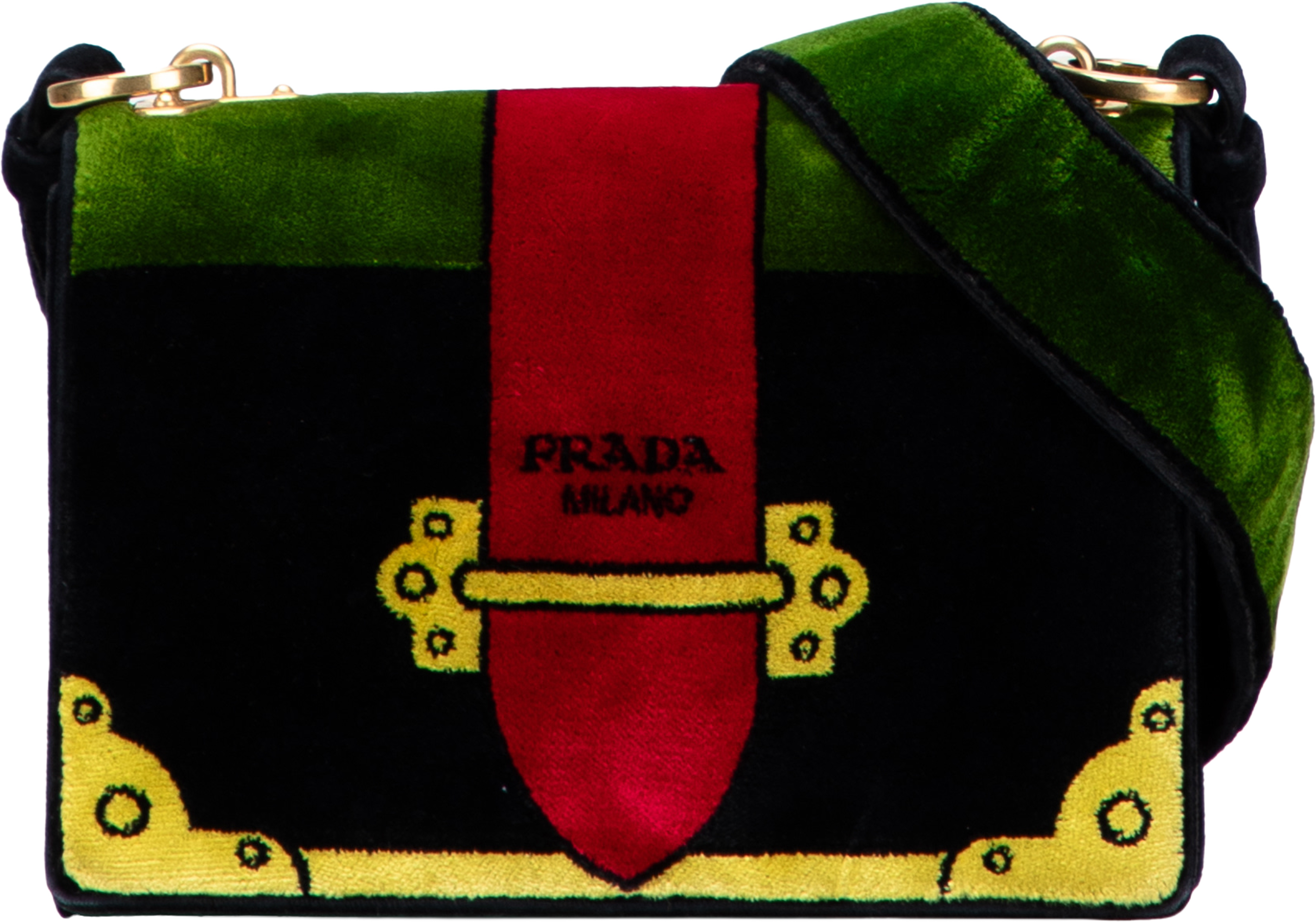 Prada Velluto Ricamo Trompe L Oeil Cahier Crossbody, från Luxclusif, i färgen black. Klicka för att öppna bilden i stort format
