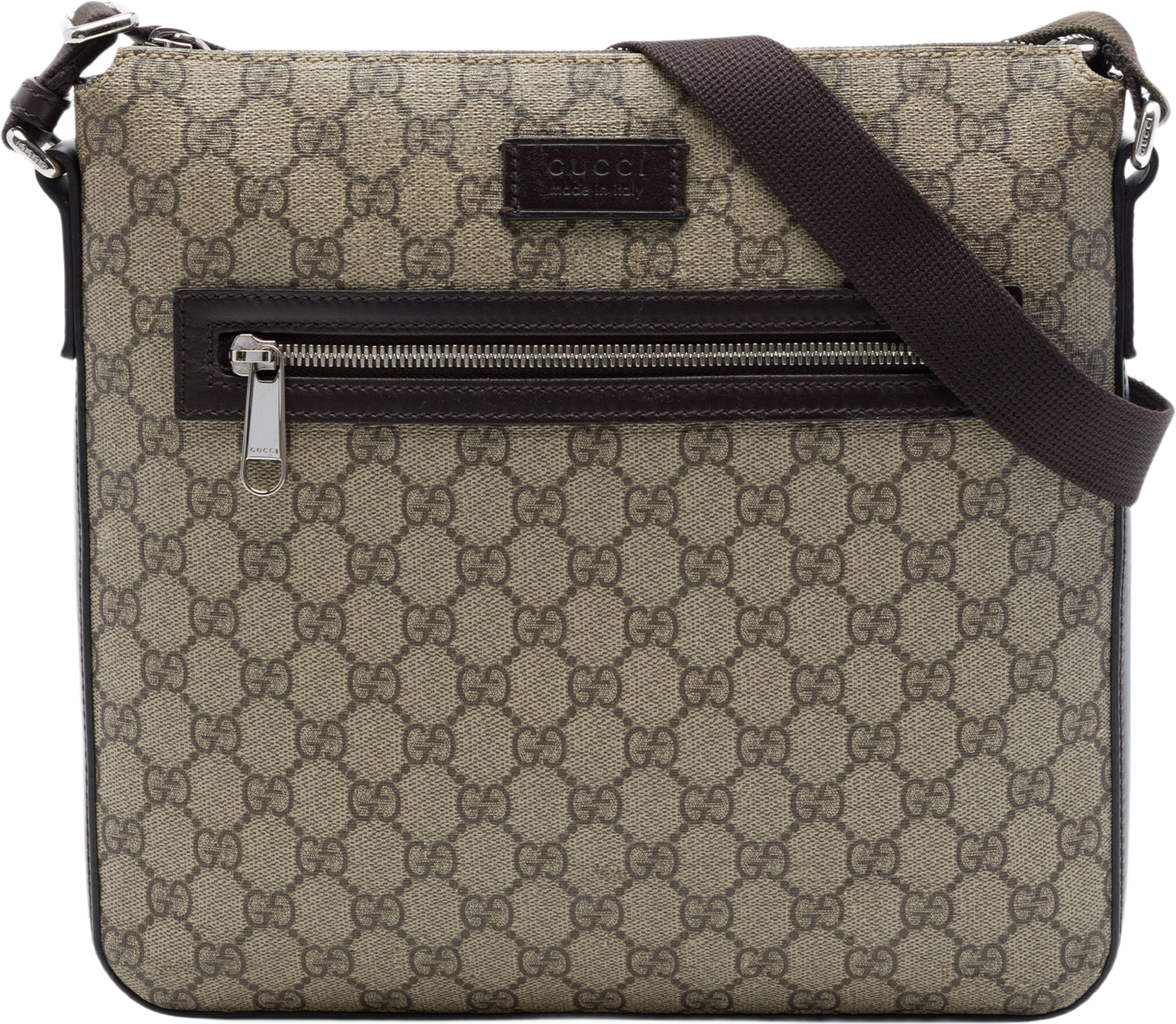 Gucci Gg Supreme Crossbody, från Luxclusif, i färgen beige. Klicka för att öppna bilden i stort format