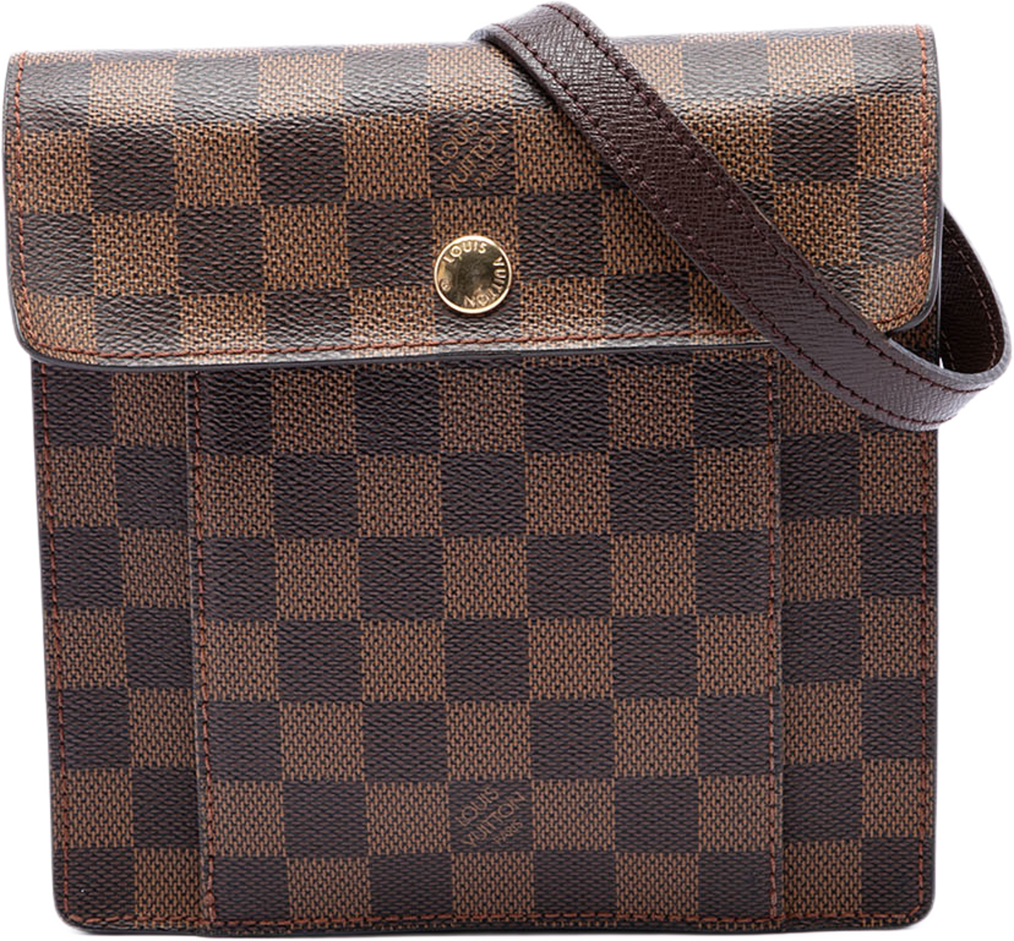 Louis Vuitton Damier Ebene Pimlico, från Luxclusif, i färgen brun. Klicka för att öppna bilden i stort format