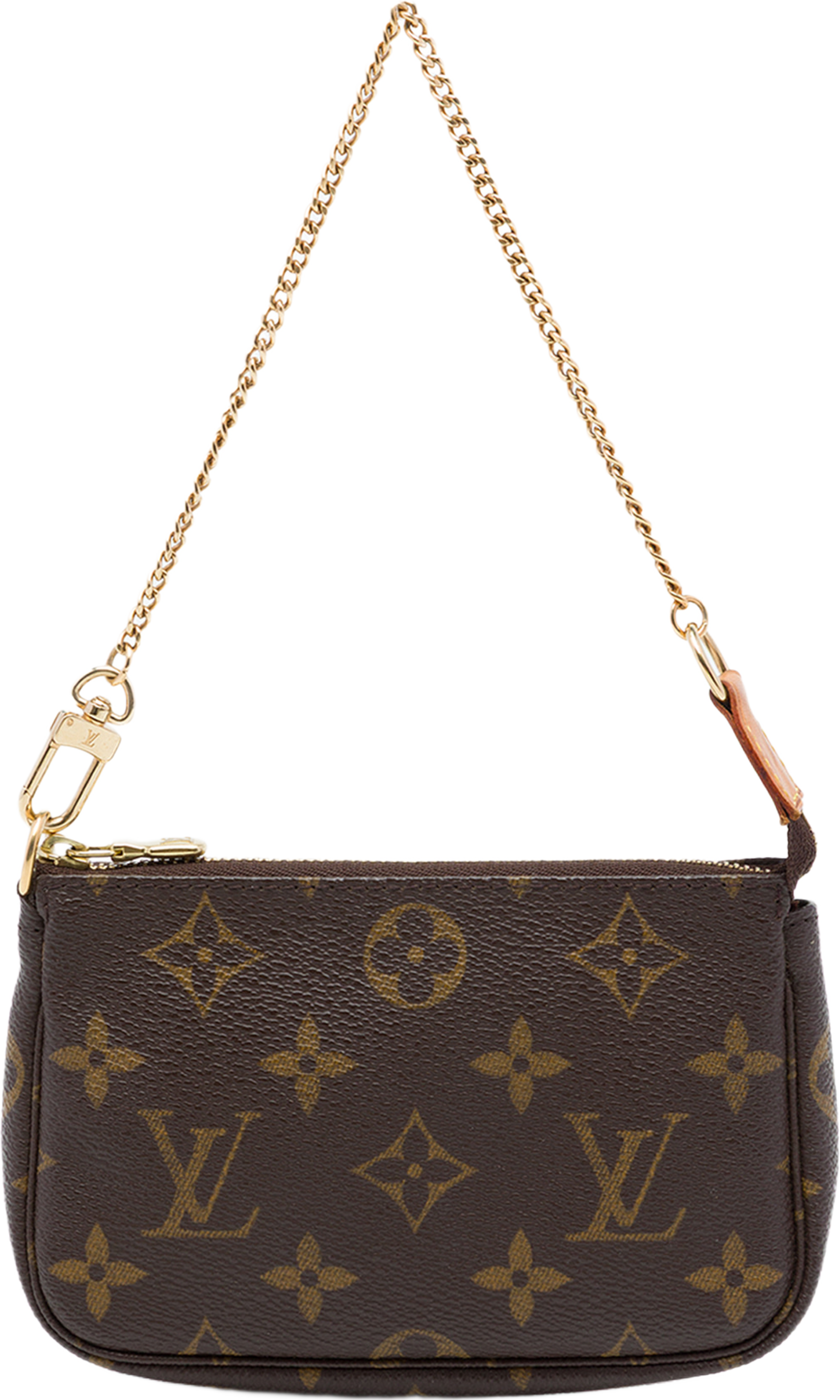 Louis Vuitton Monogram Mini Pochette Accessoires, från Luxclusif, i färgen brun. Klicka för att öppna bilden i stort format