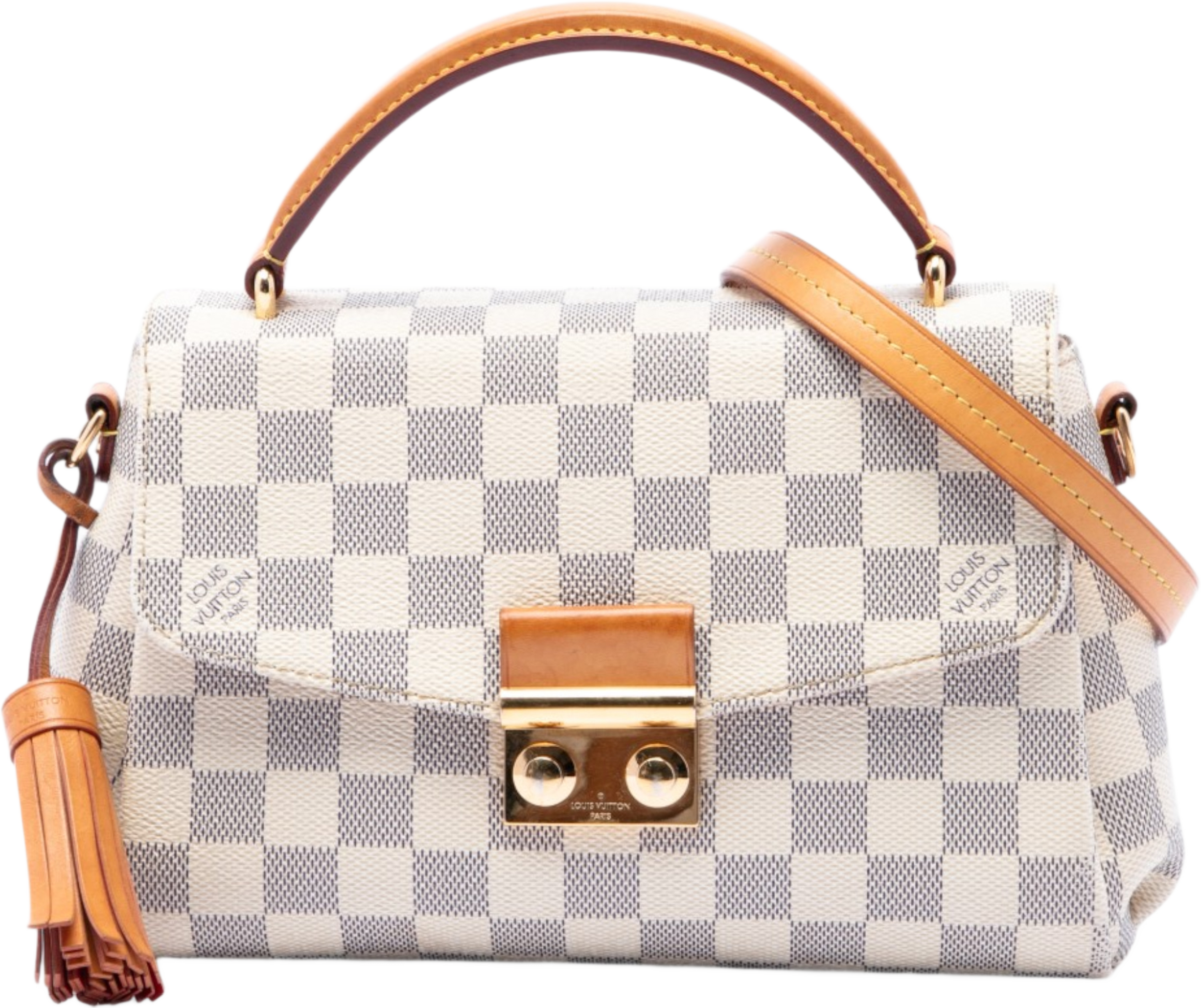 Louis Vuitton Damier Azur Croisette, från Luxclusif, i färgen vit. Klicka för att öppna bilden i stort format
