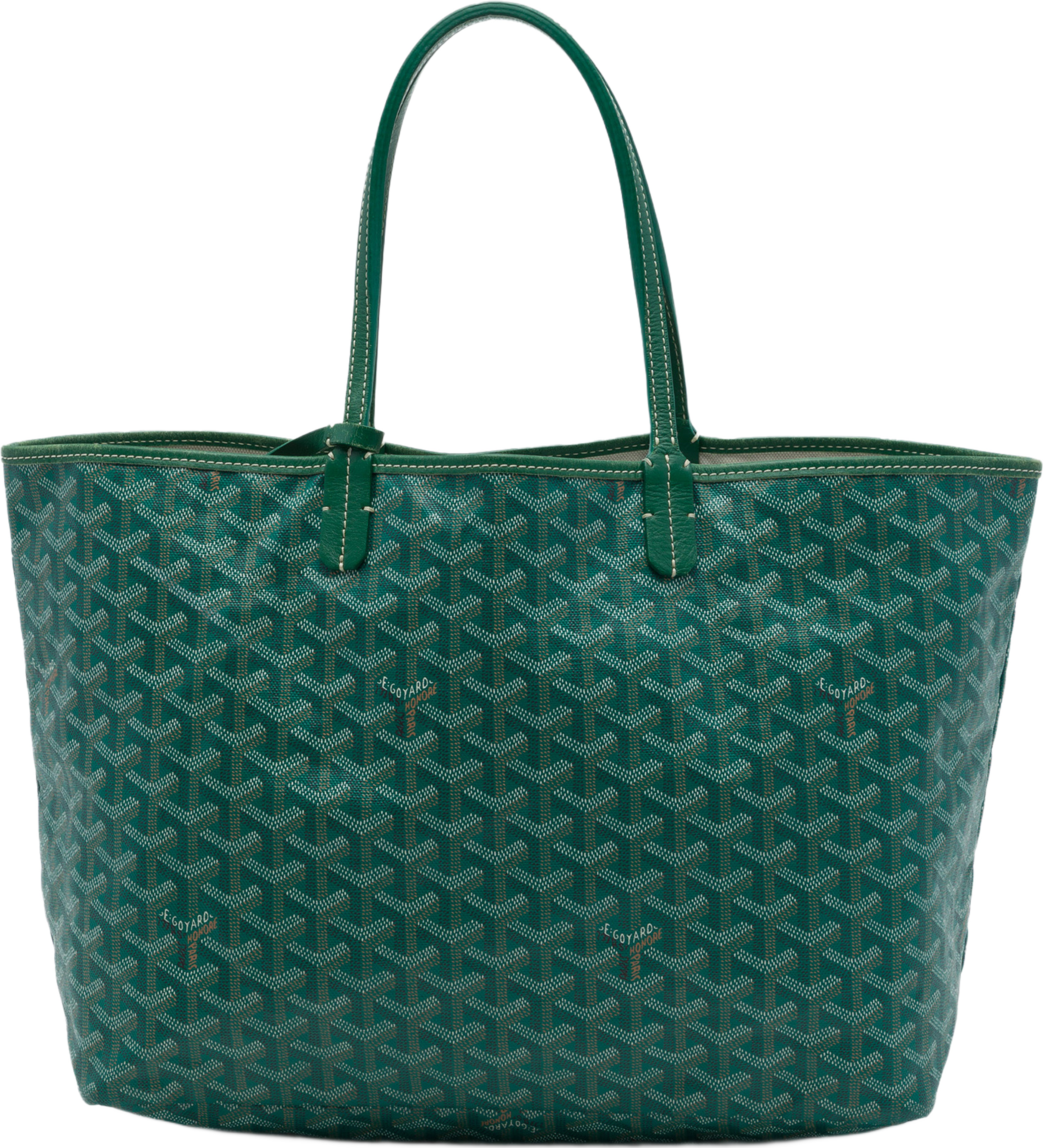 Goyard Goyardine Saint Louis Pm, från Luxclusif, i färgen grön. Klicka för att öppna bilden i stort format