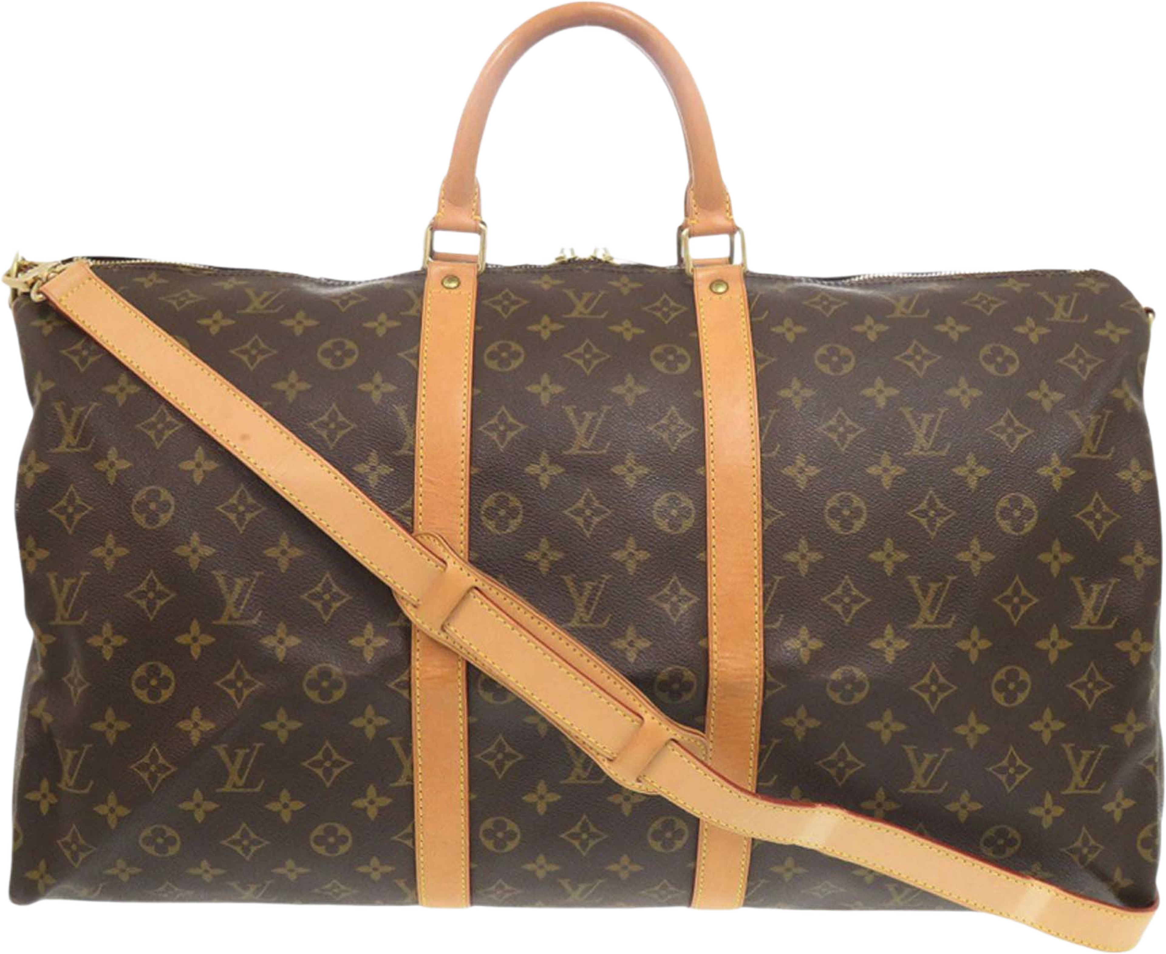 Louis Vuitton Monogram Keepall Bandouliere 55, från Luxclusif, i färgen brown. Klicka för att öppna bilden i stort format