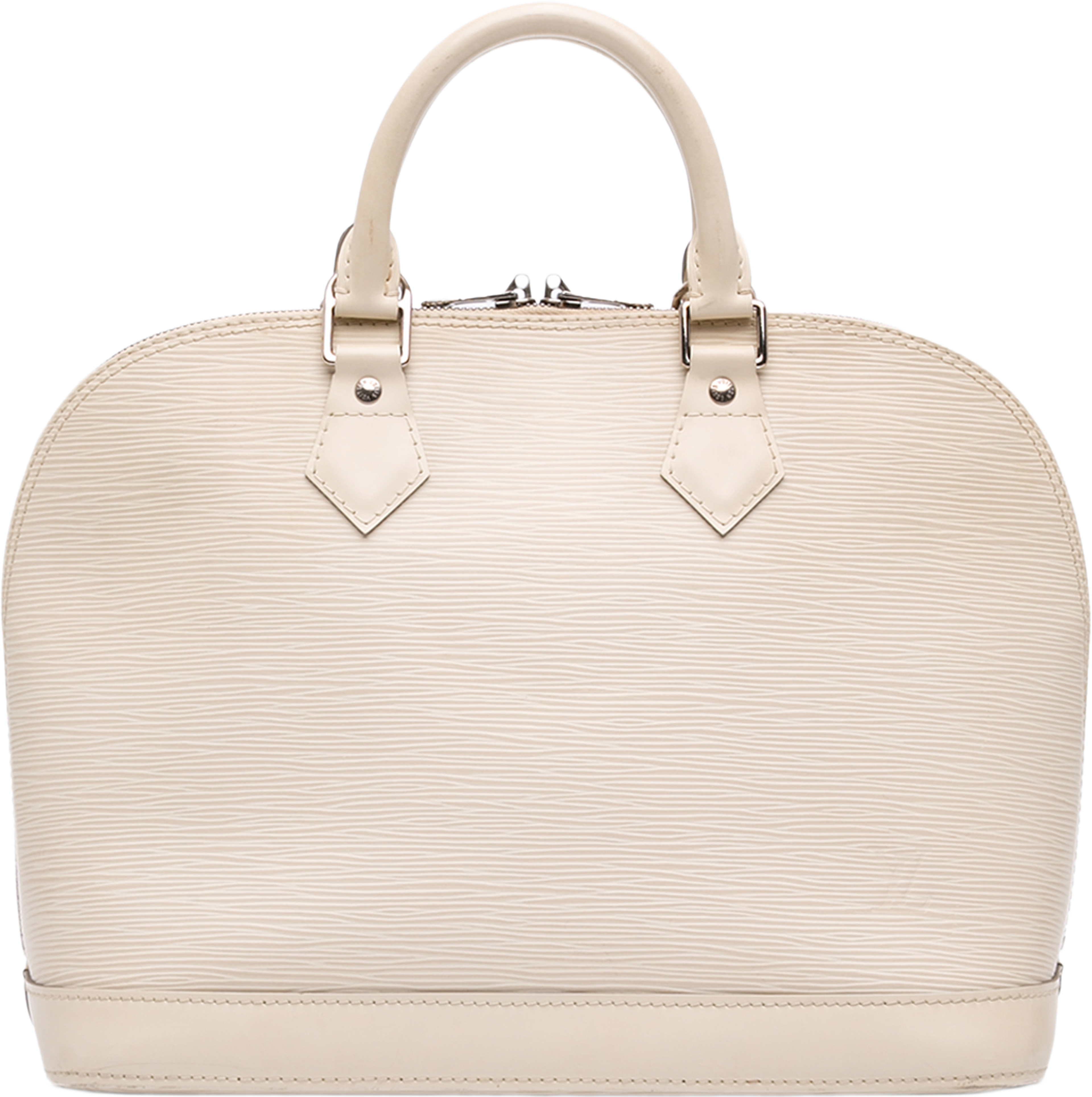 Louis Vuitton Epi Alma Pm, från Luxclusif, i färgen vit. Klicka för att öppna bilden i stort format
