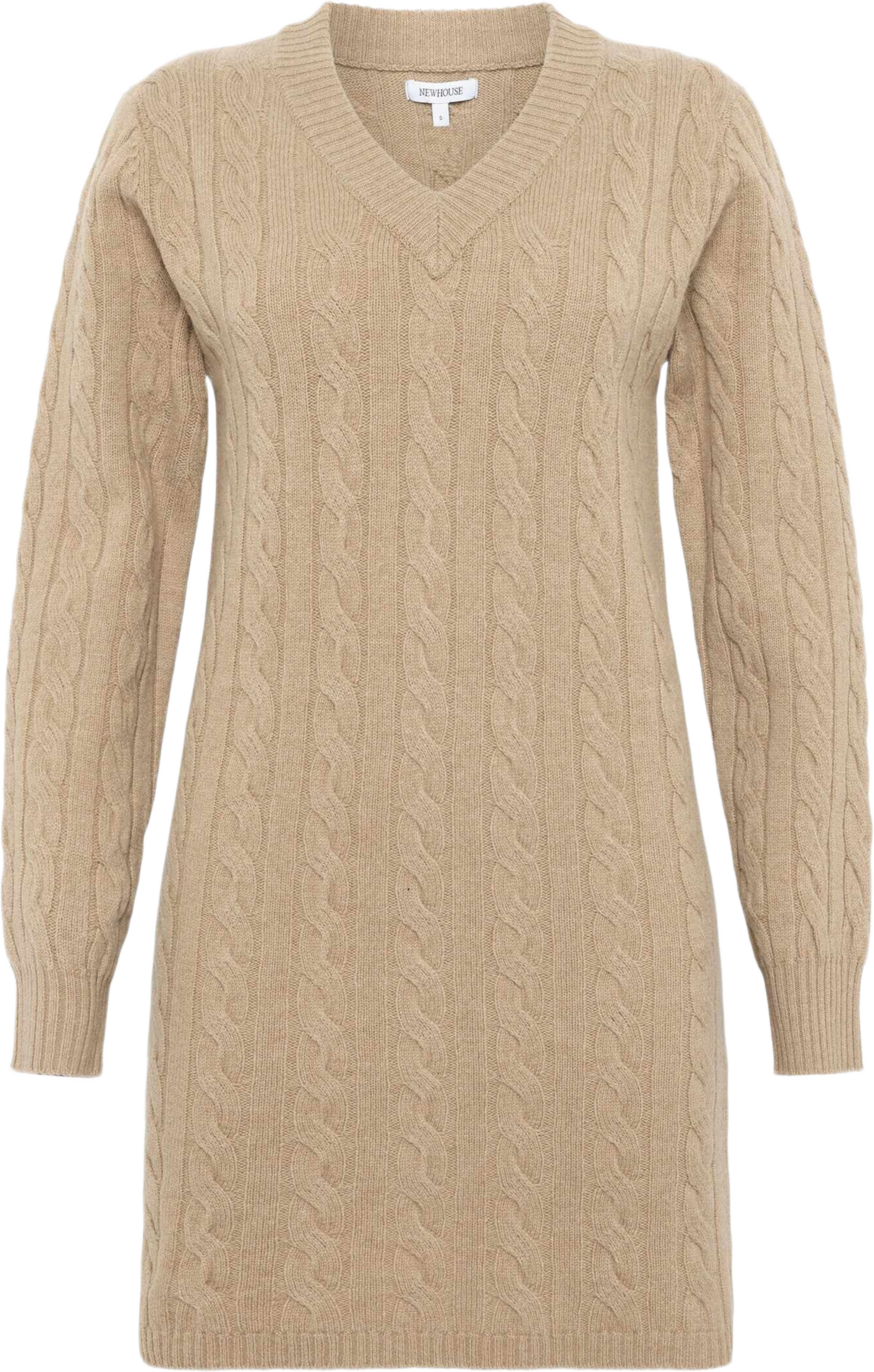 Miranda Knitted Dress, från Newhouse, i färgen kamel. Klicka för att öppna bilden i stort format