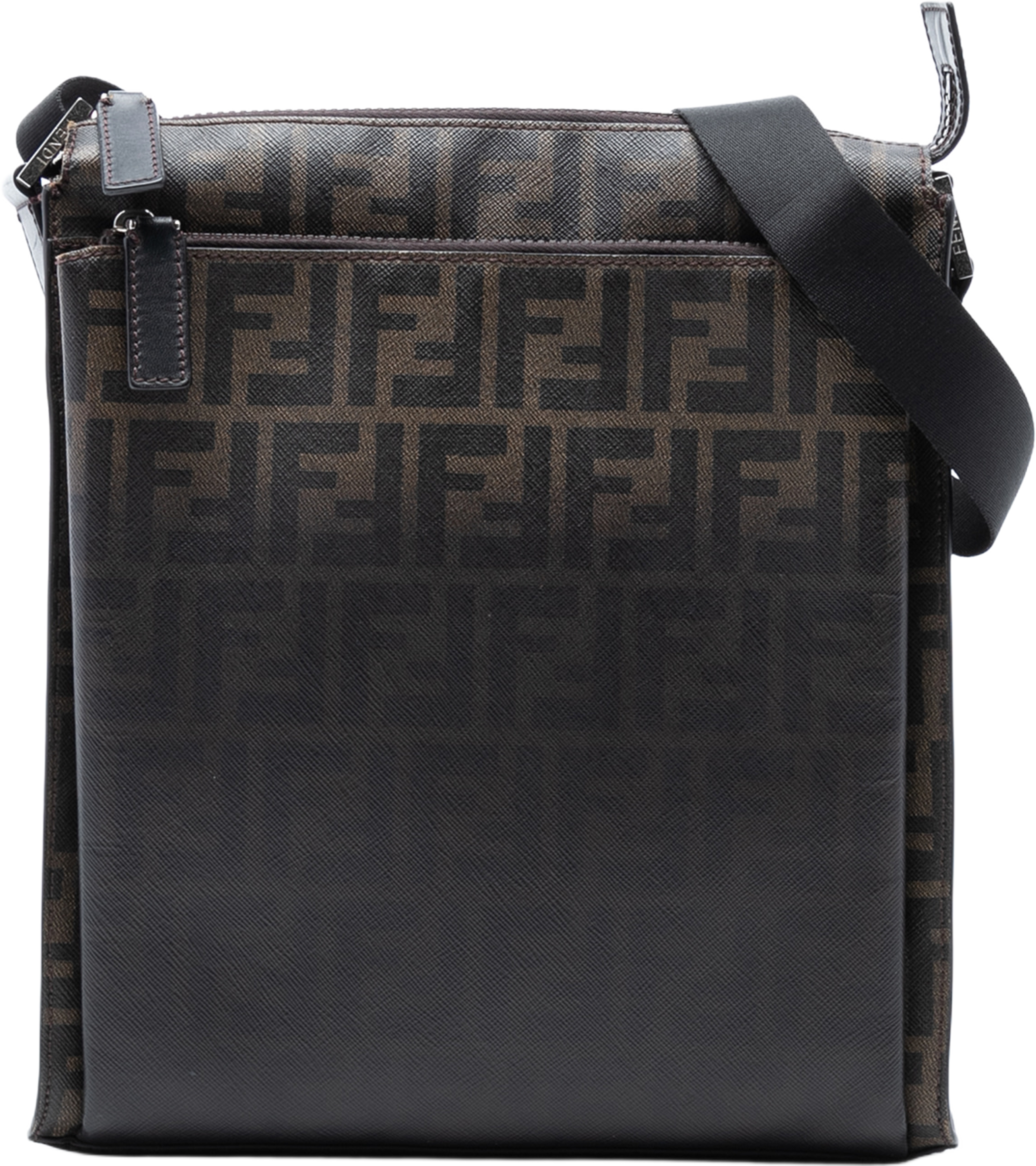 Fendi Zucca Spalmati Ombre Crossbody, från Luxclusif, i färgen brown. Klicka för att öppna bilden i stort format