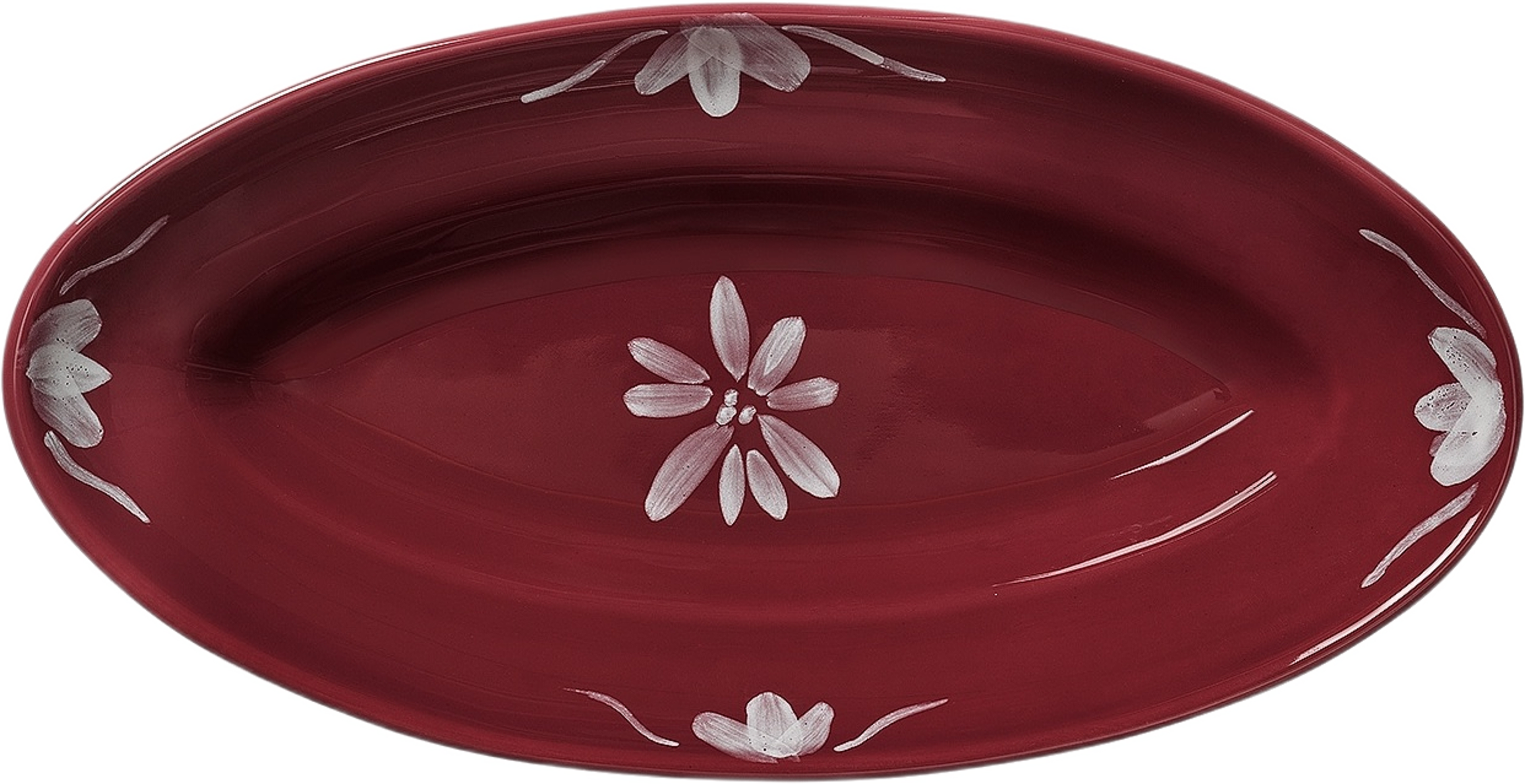 Dahlia Litet Serveringsfat - 25.5x13 Cm, från Pick A Poppy, i färgen burgundy. Klicka för att öppna bilden i stort format