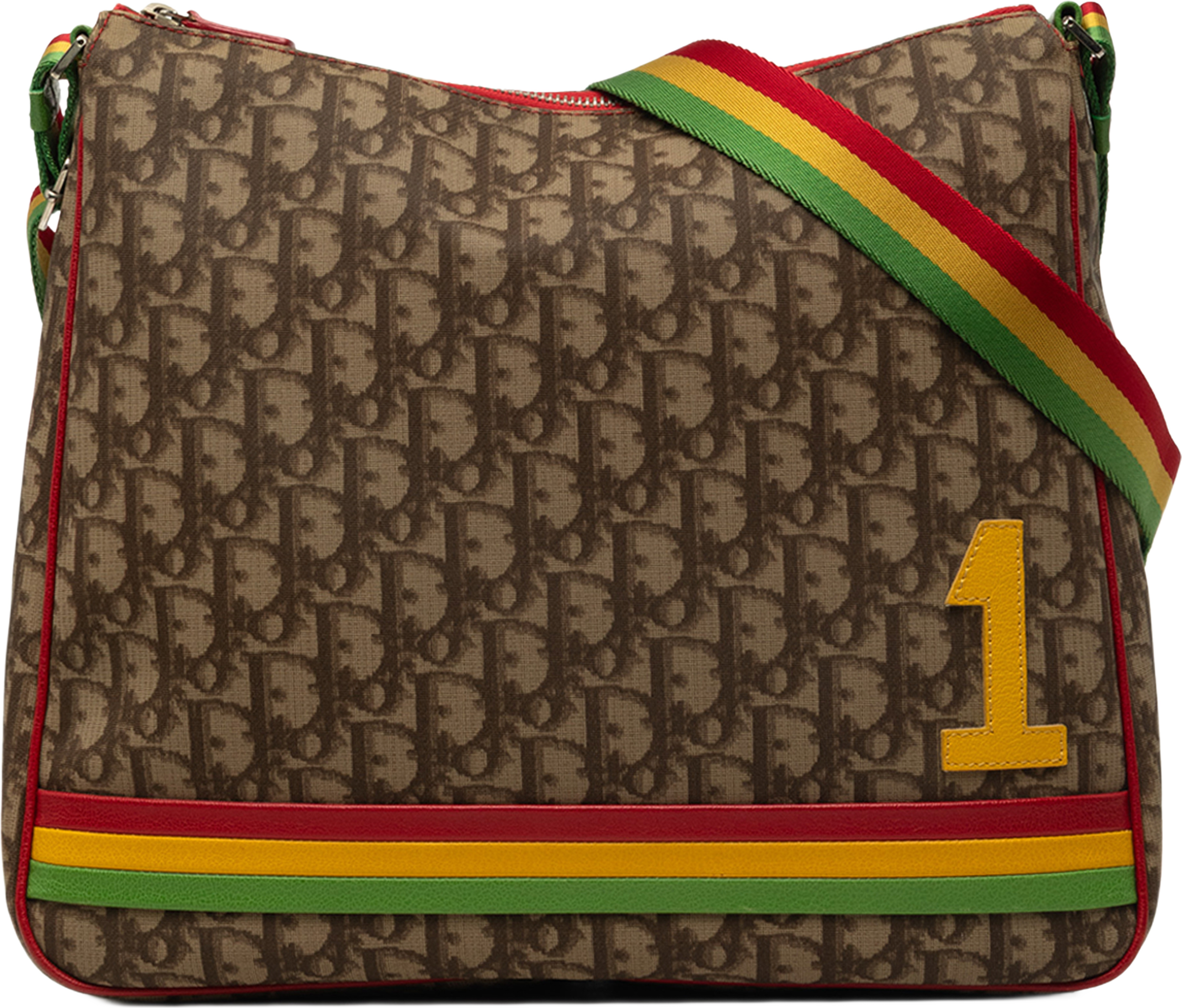 Dior Oblique Canvas Rasta Crossbody, från Luxclusif, i färgen brun. Klicka för att öppna bilden i stort format