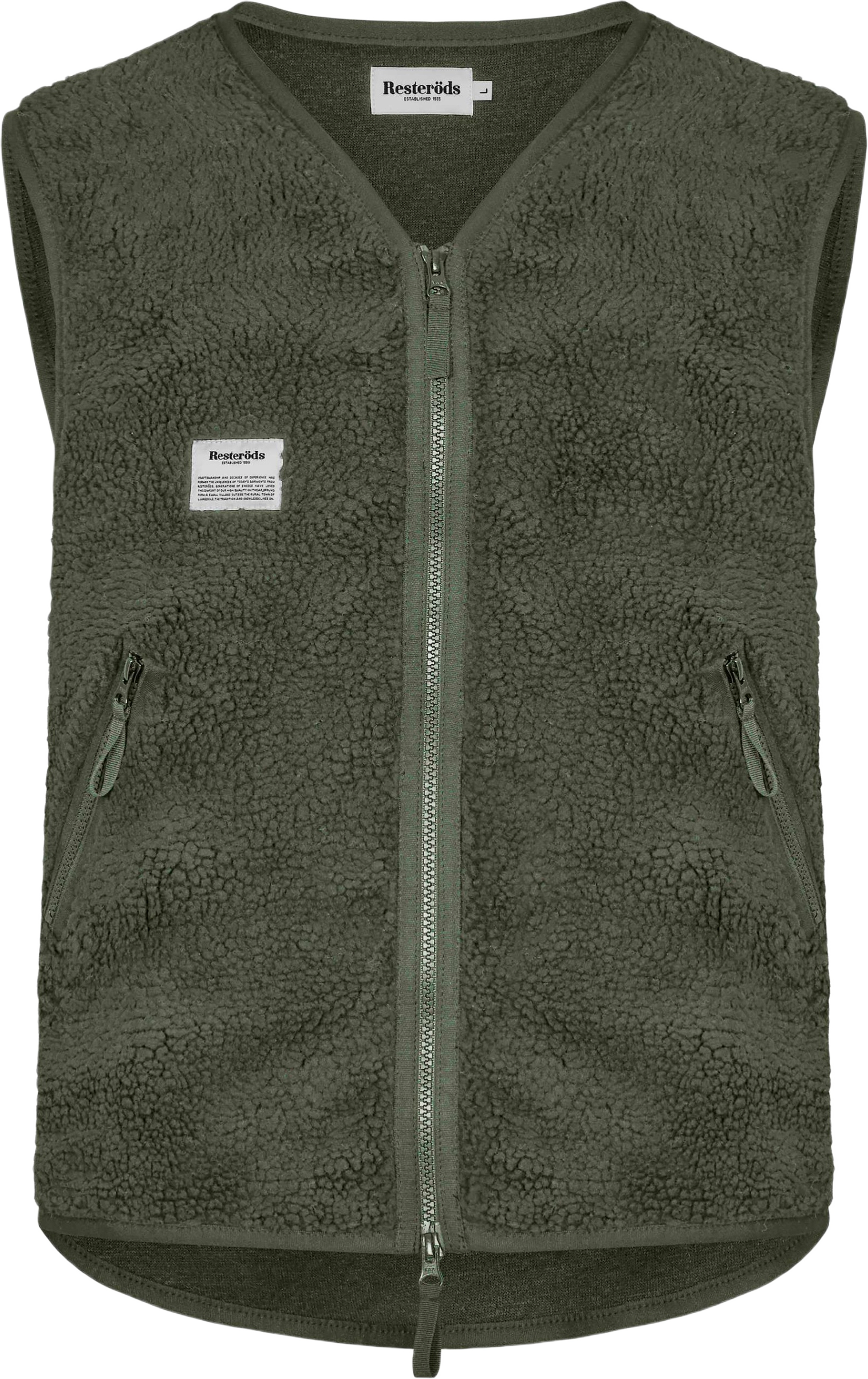 Fleeceväst | 100% Polyester | Armégrön