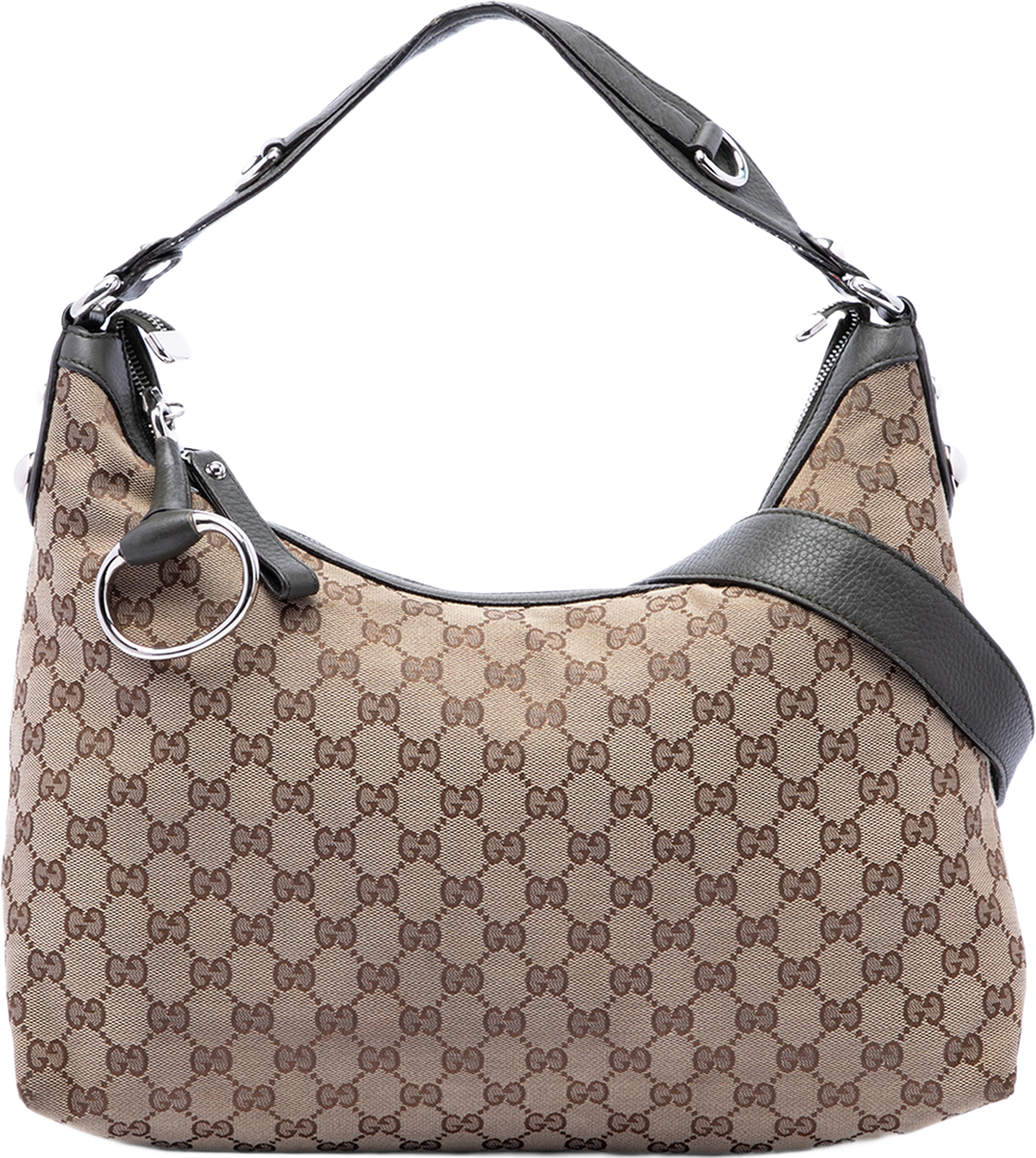 Gucci Gg Canvas Icon Bit Satchel, från Luxclusif, i färgen beige. Klicka för att öppna bilden i stort format