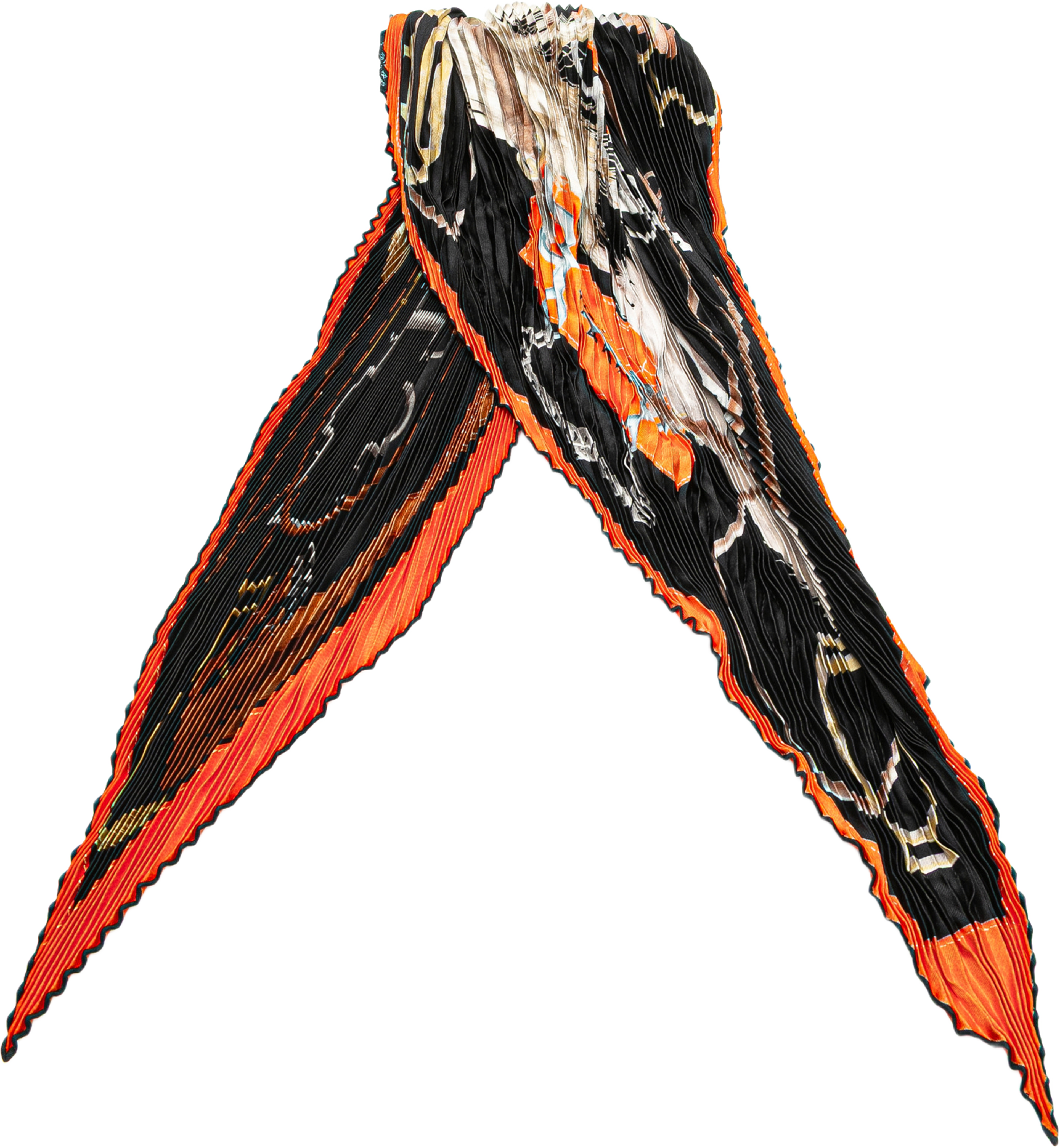 Hermès Silk Projets Carres Plisse Scarf, från Luxclusif, i färgen black. Klicka för att öppna bilden i stort format