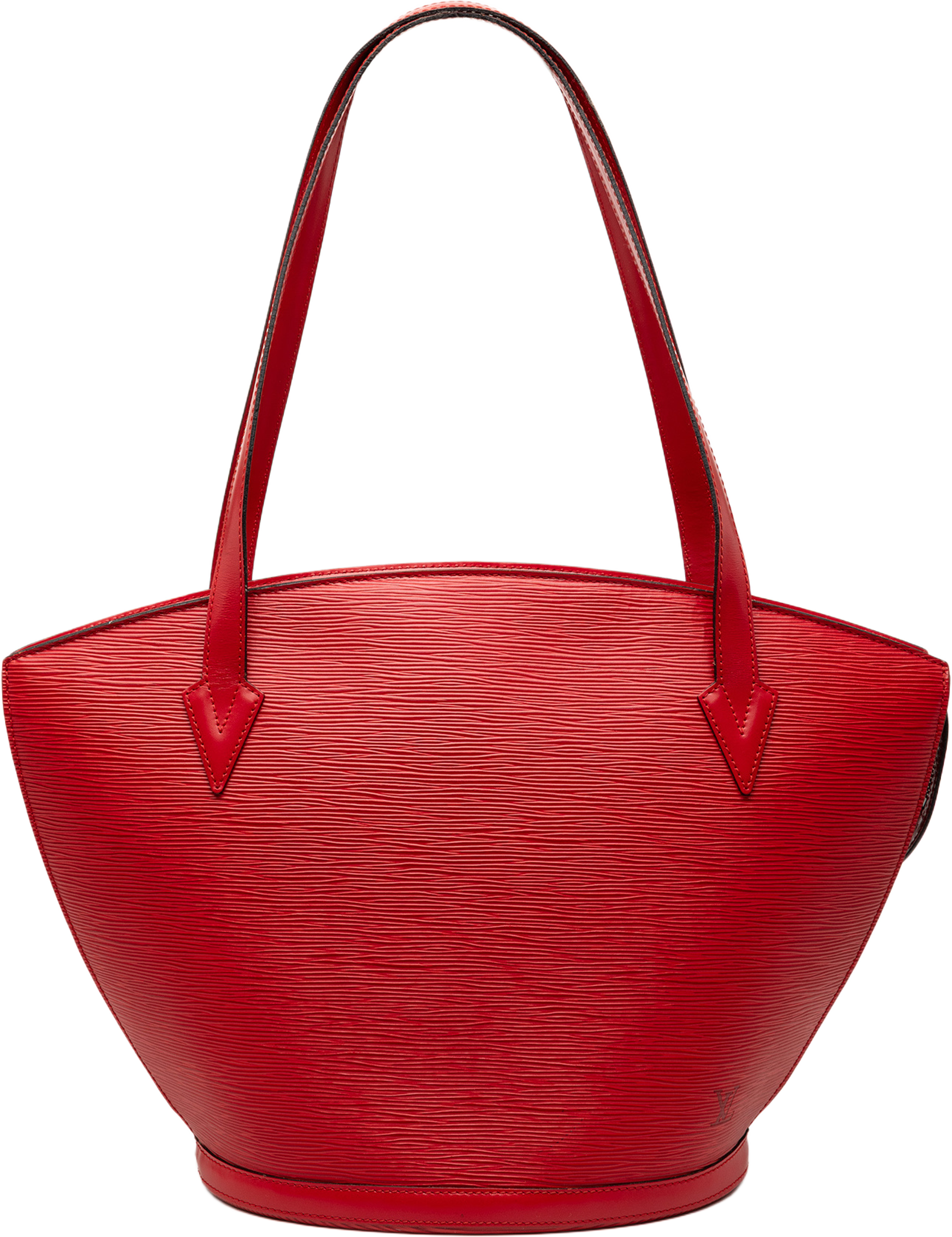 Louis Vuitton Epi Saint Jacques Gm Long Strap, från Luxclusif, i färgen red. Klicka för att öppna bilden i stort format