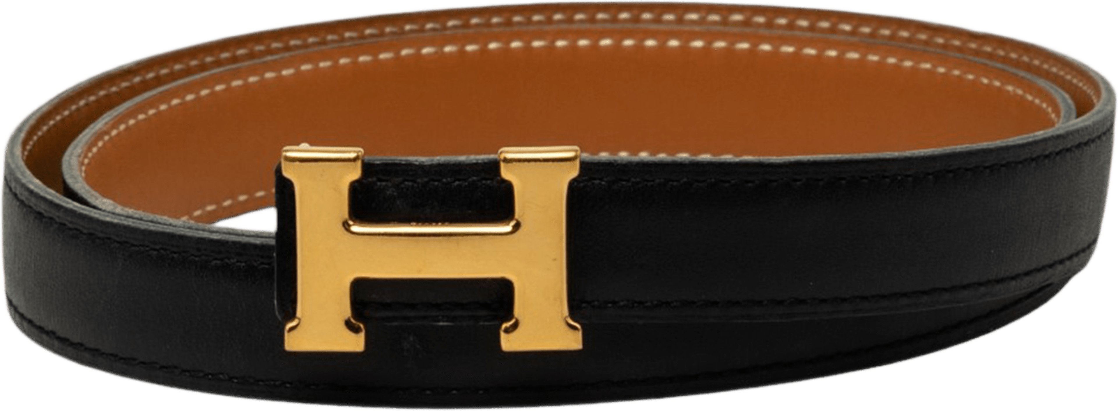 Hermès Box Calf And Courchevel Constance H Reversible Belt, från Luxclusif, i färgen svart. Klicka för att öppna bilden i stort format