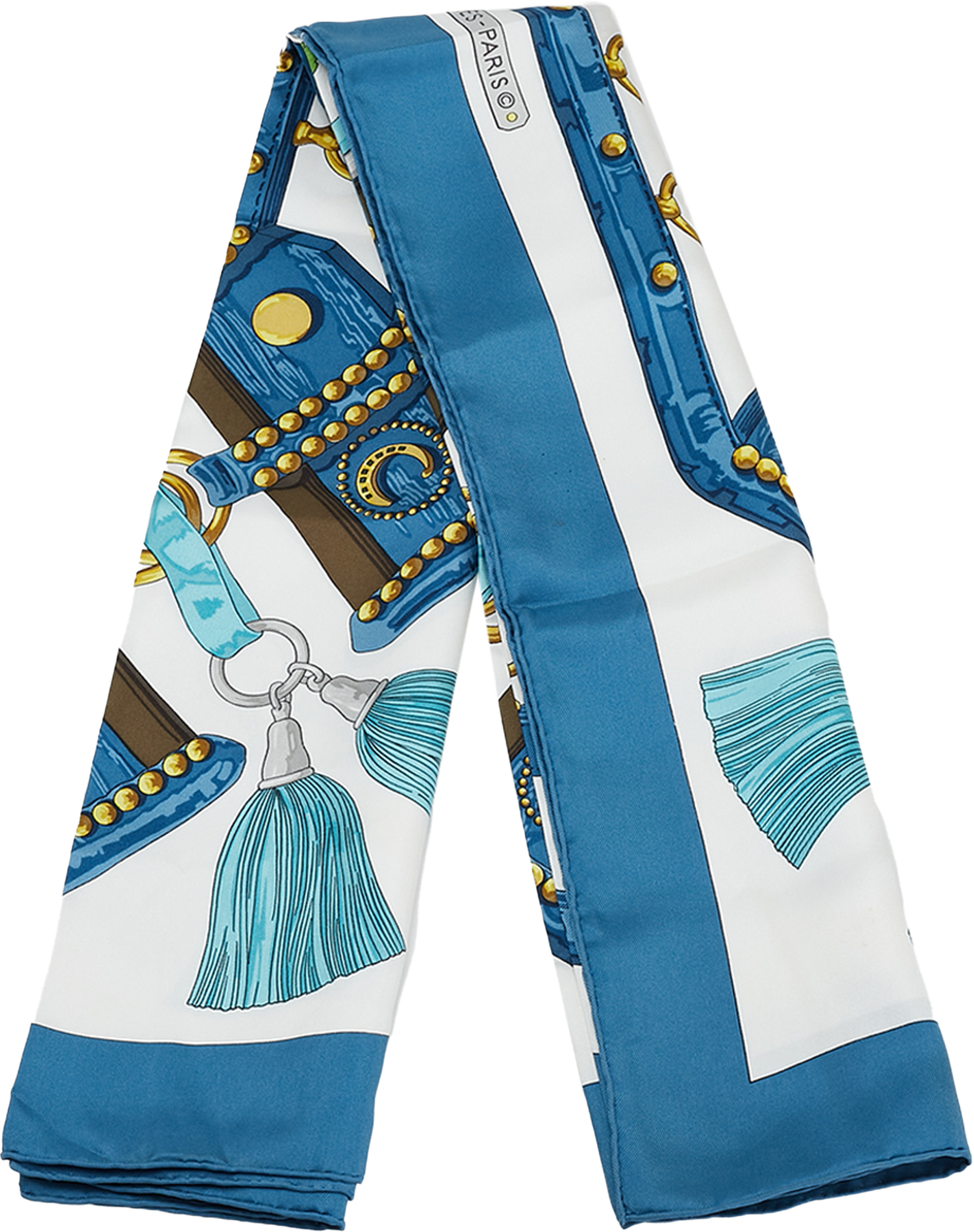 Hermès Aux Champs Silk Scarf, från Luxclusif, i färgen white. Klicka för att öppna bilden i stort format