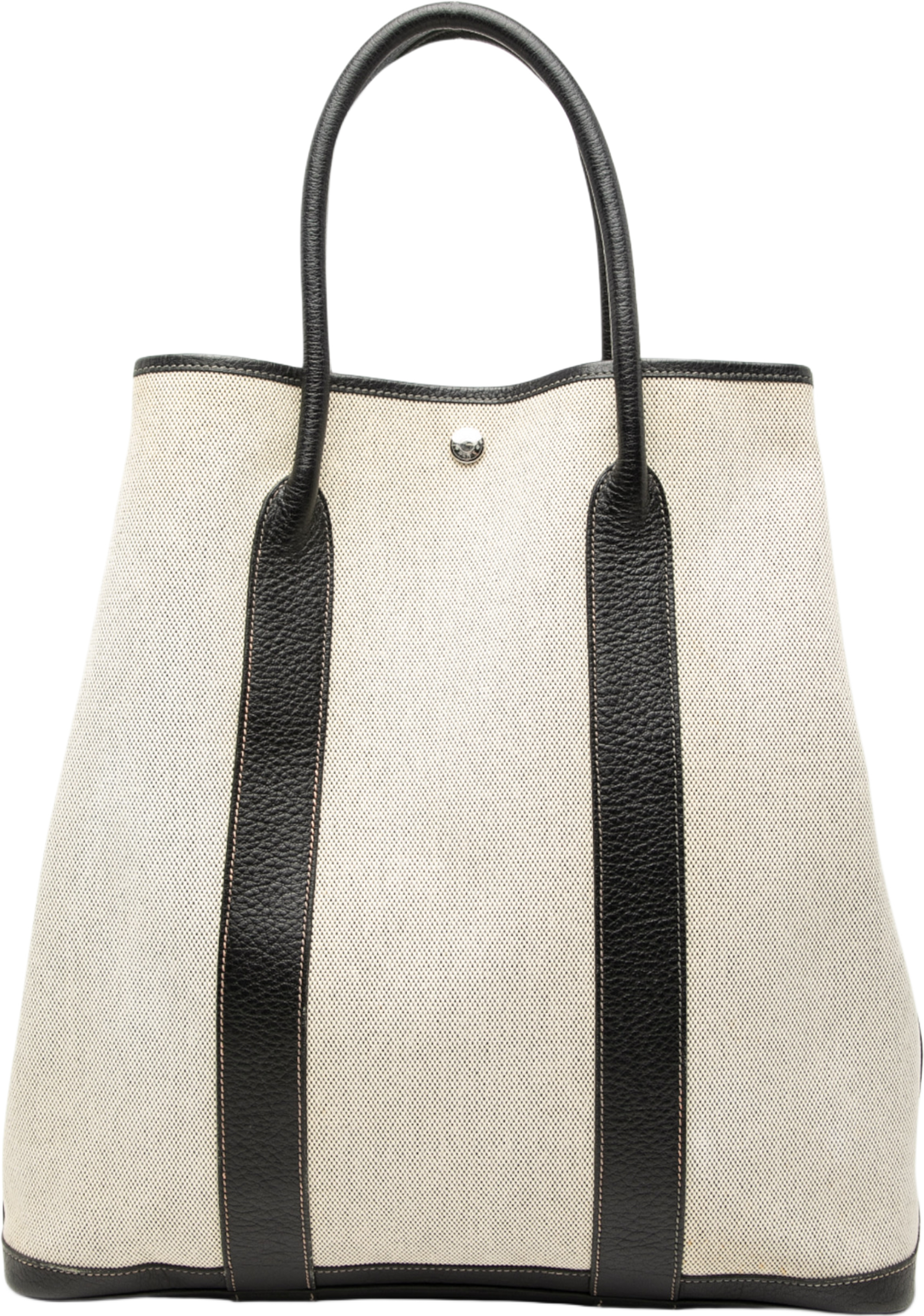 Hermès Toile And Buffalo Leather Garden File 37, från Luxclusif, i färgen beige. Klicka för att öppna bilden i stort format