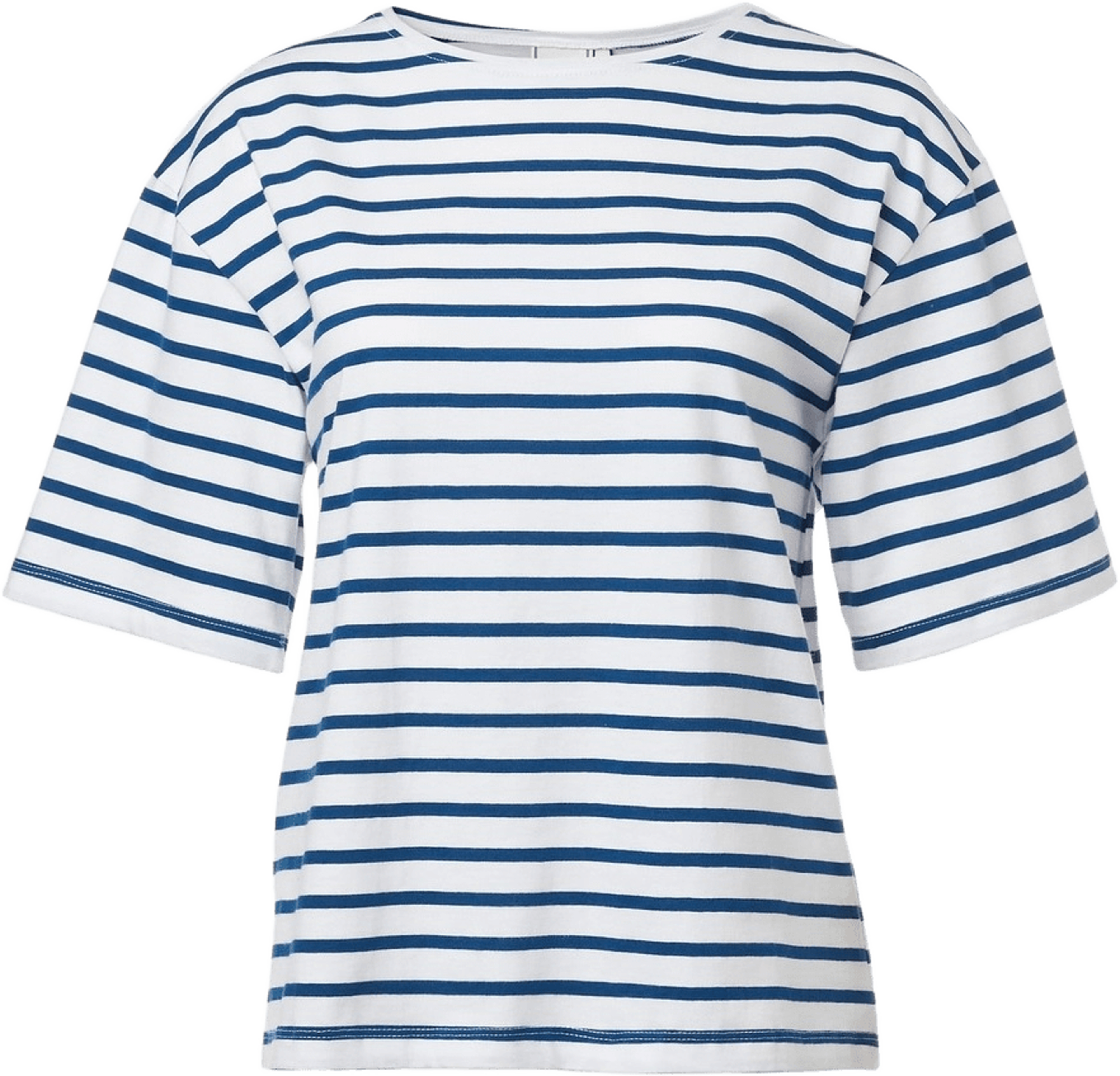 Tuva T-shirt Rand Vit Blå