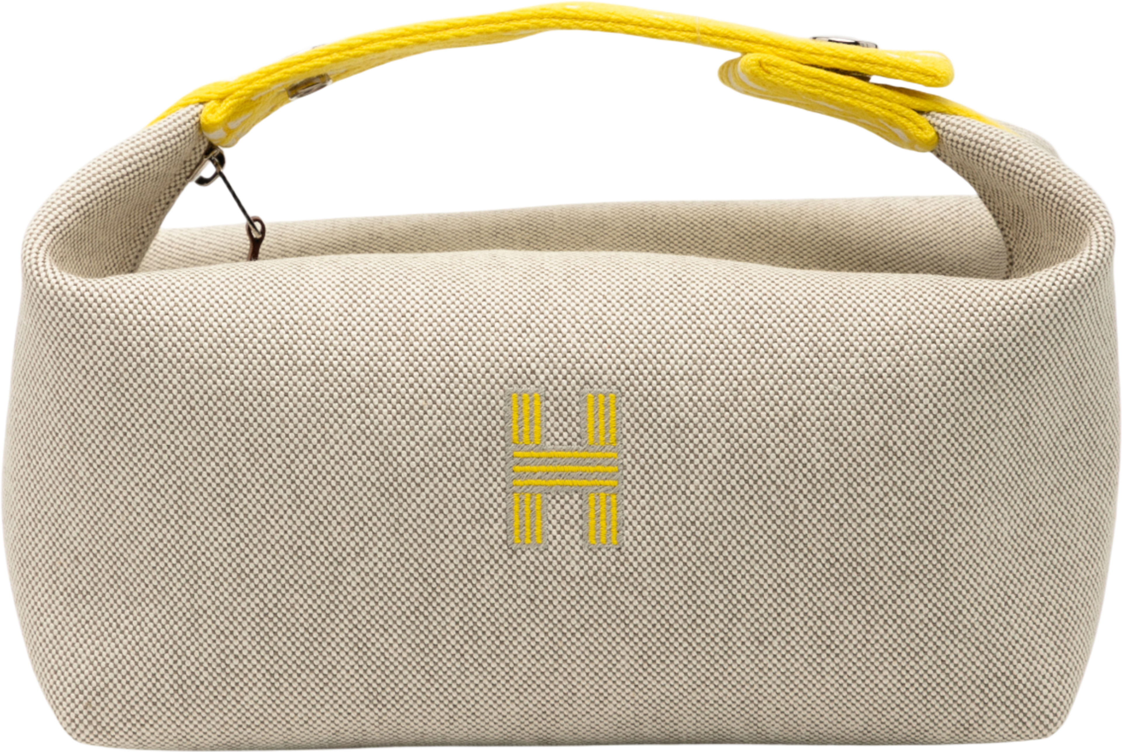 Hermès Small H Plume Bride A Brac Case, från Luxclusif, i färgen gray. Klicka för att öppna bilden i stort format