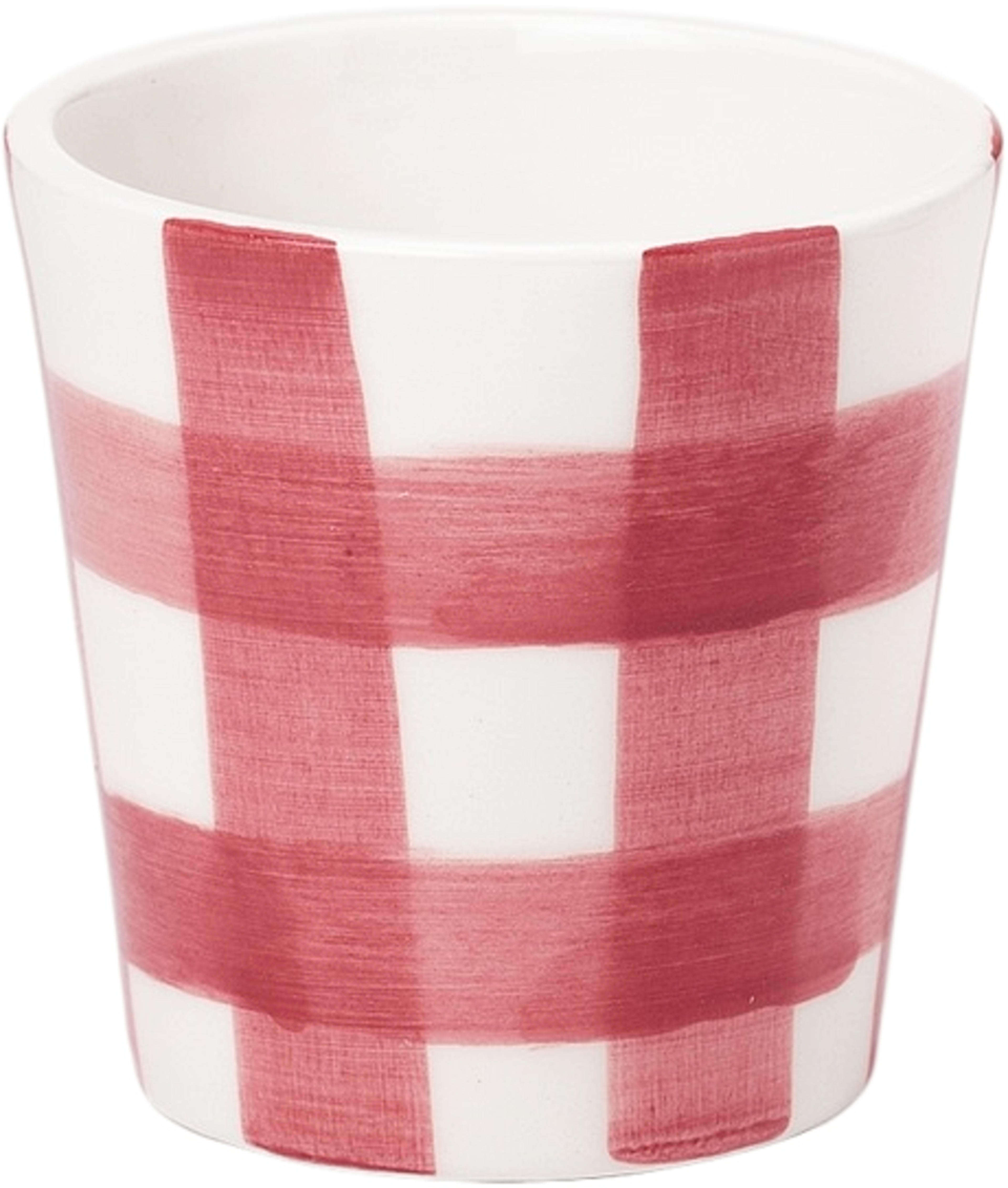 Iris Check Kopp - 8x8 Cm, från Pick A Poppy, i färgen pink rutig. Klicka för att öppna bilden i stort format
